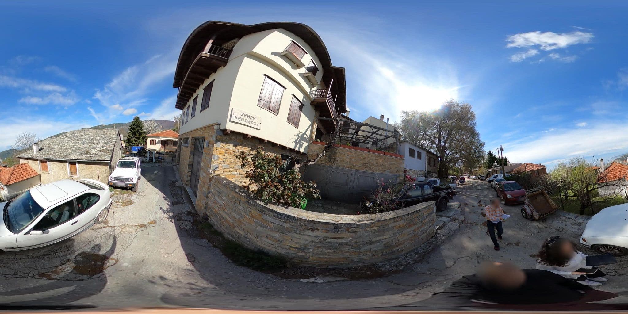 Street view near Kentavros Hotel, Áno Lekhónia — © RoikosSA (CC BY-SA · Mapillary)