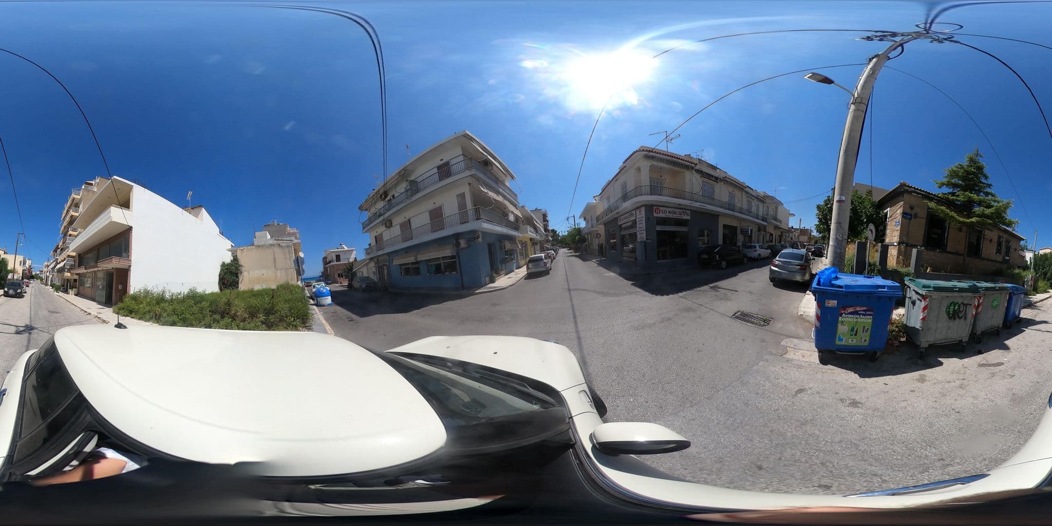 Street view near Toumpanakis Apartments, Kiáto — © efikour (CC BY-SA · Mapillary)