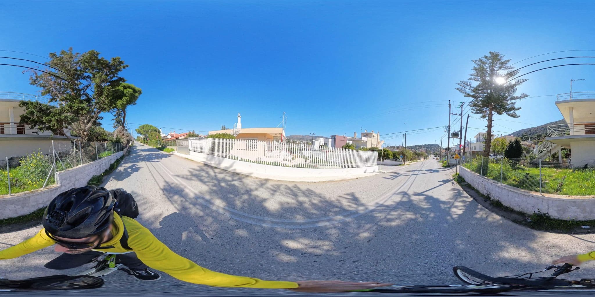 Street view near George's apartments by the Sea and Airport, Limín Mesoyaías — © NickGar (CC BY-SA · Mapillary)