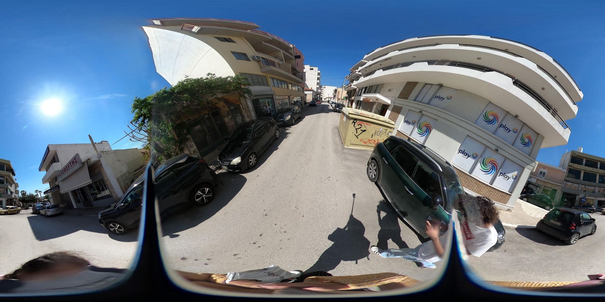 Street view near Garden Square Inn, Markópoulo — © efikour (CC BY-SA · Mapillary)