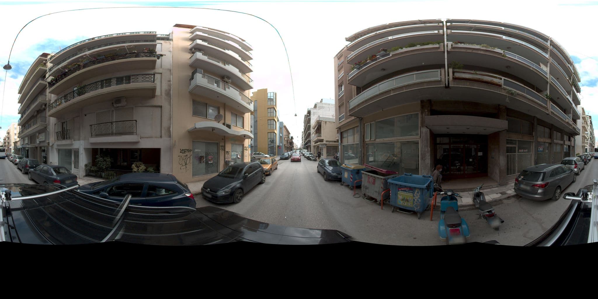Street view near Eramai Aesthetic Hotel, Pátra — © MarianPanagiotopoulou (CC BY-SA · Mapillary)