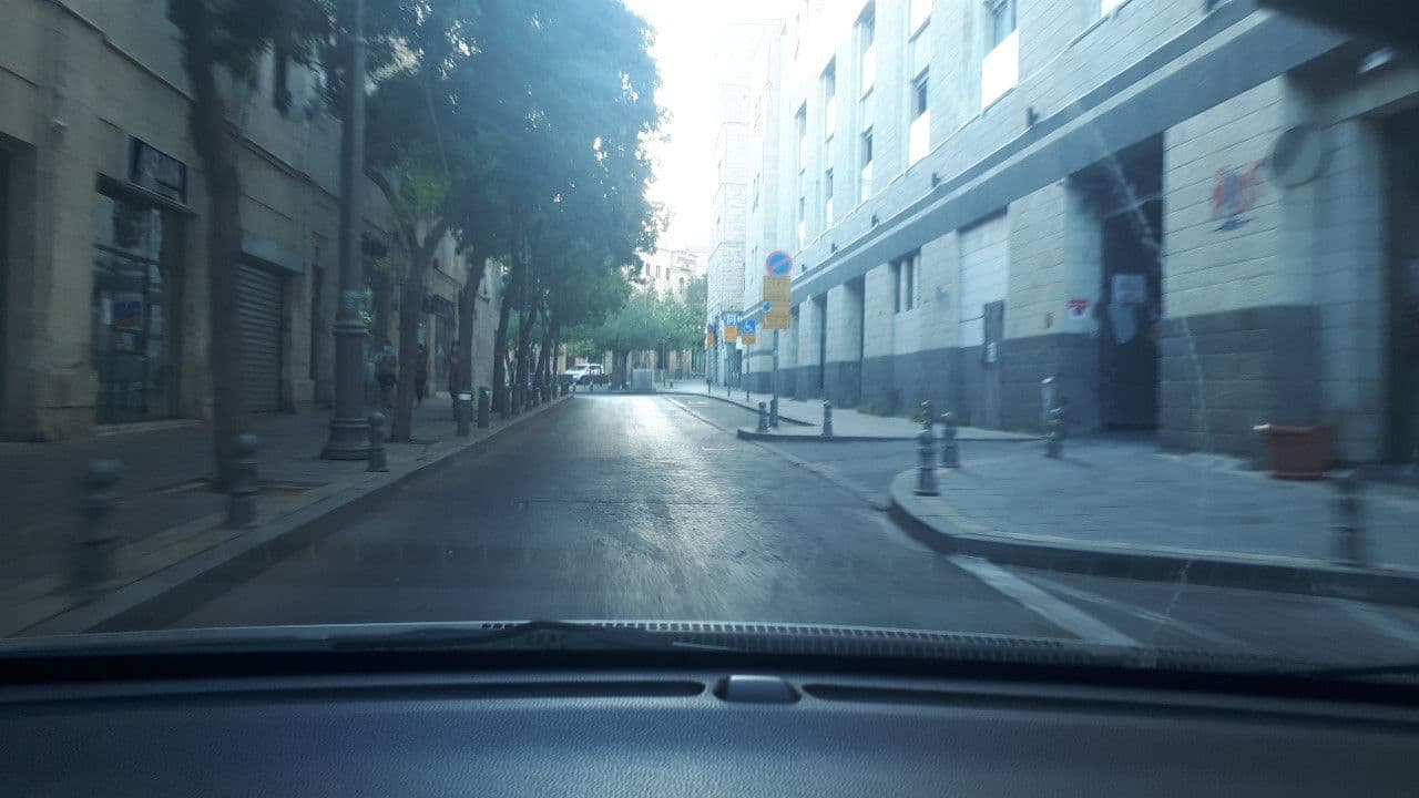 Street view near The Post Hostel Jerusalem, East Jerusalem — © woodybz (CC BY-SA · Mapillary)