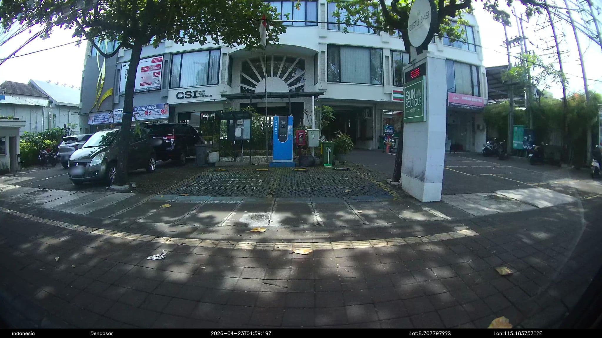 Street view near Sun Boutique Hotel, Legian