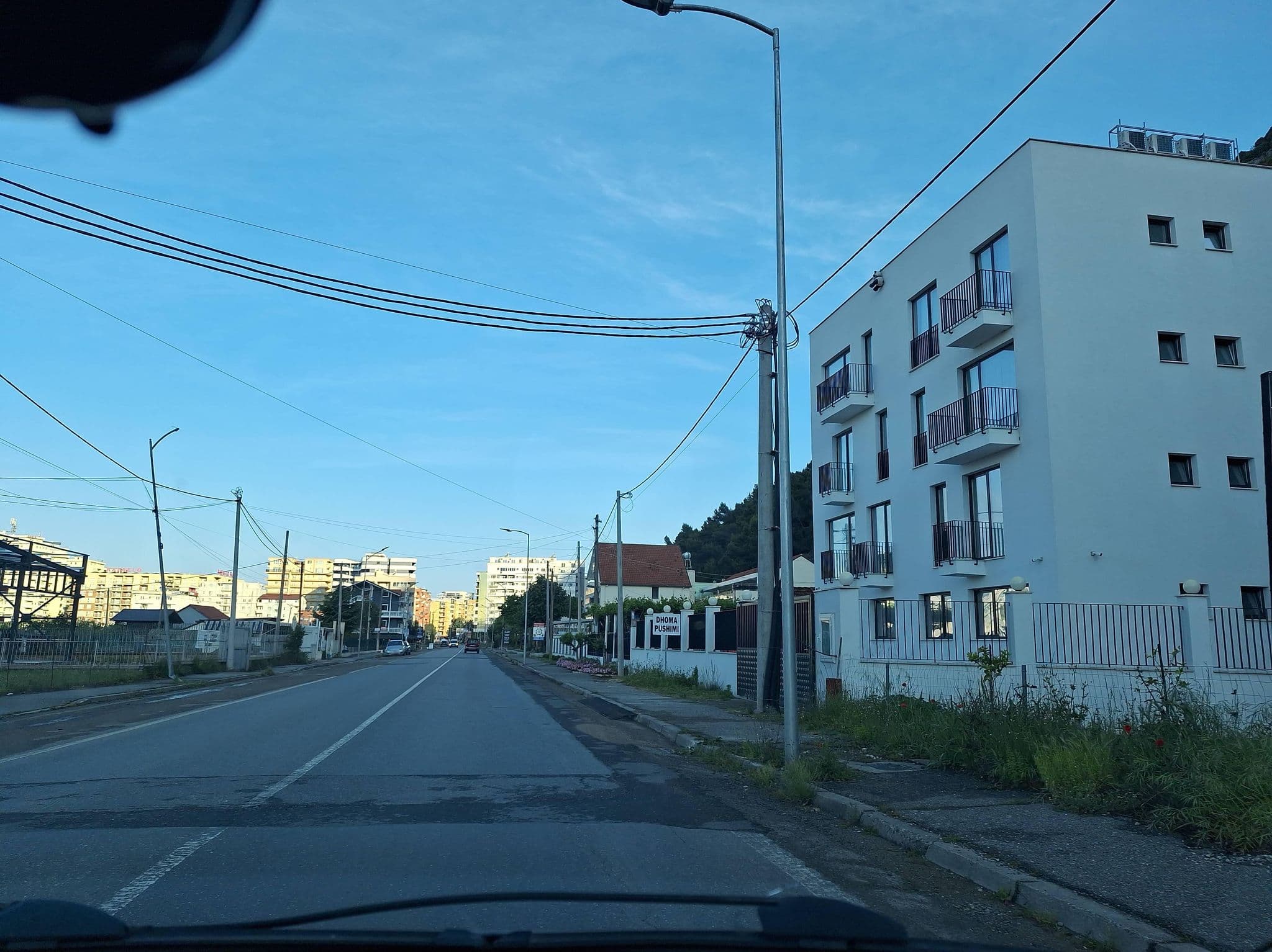 Street view near Villa Blanc, Shëngjin — © denisju_osm (CC BY-SA · Mapillary)