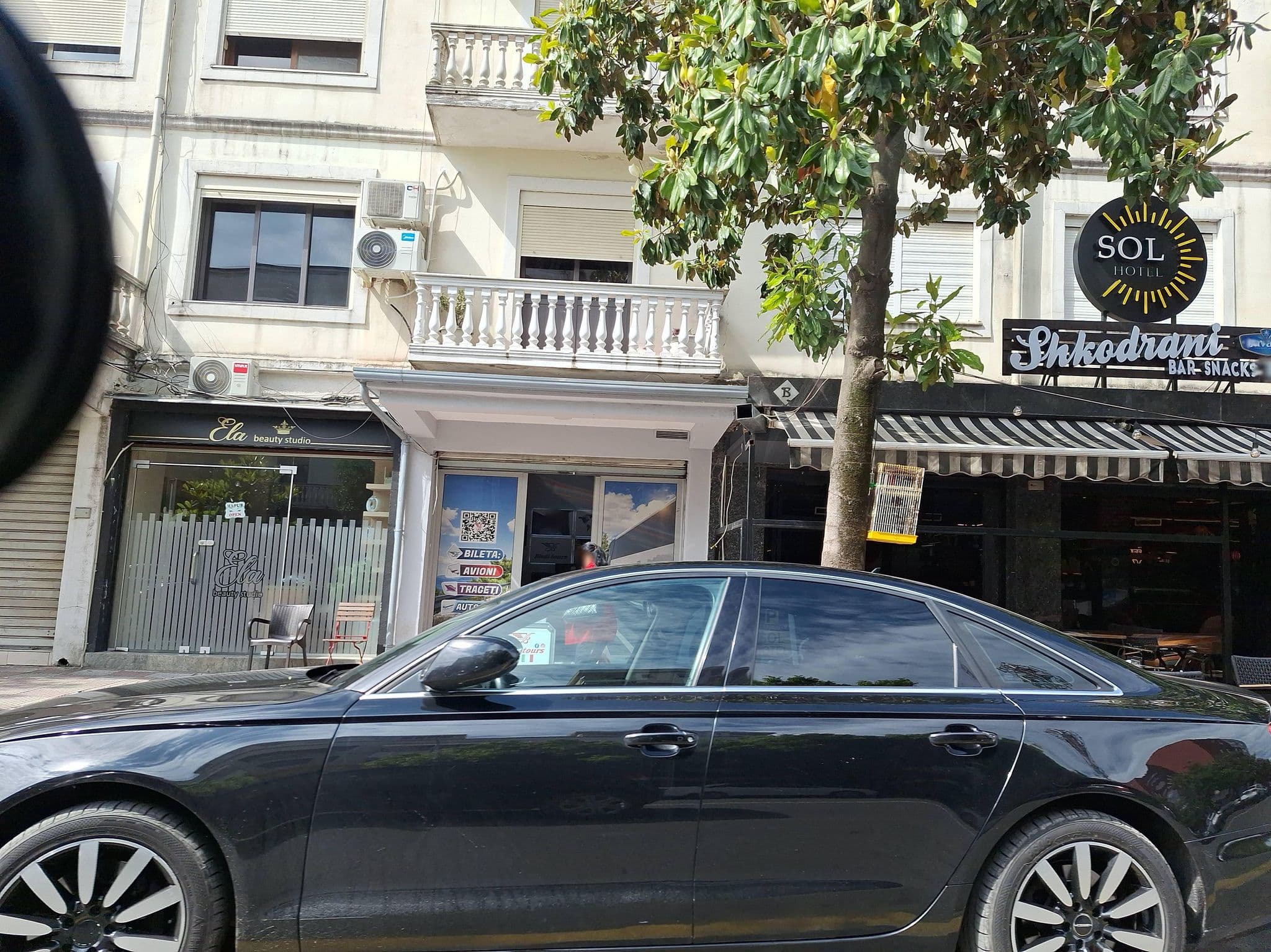Street view near The Sol Hotel Shkodër, Shkodër — © denisju_osm (CC BY-SA · Mapillary)