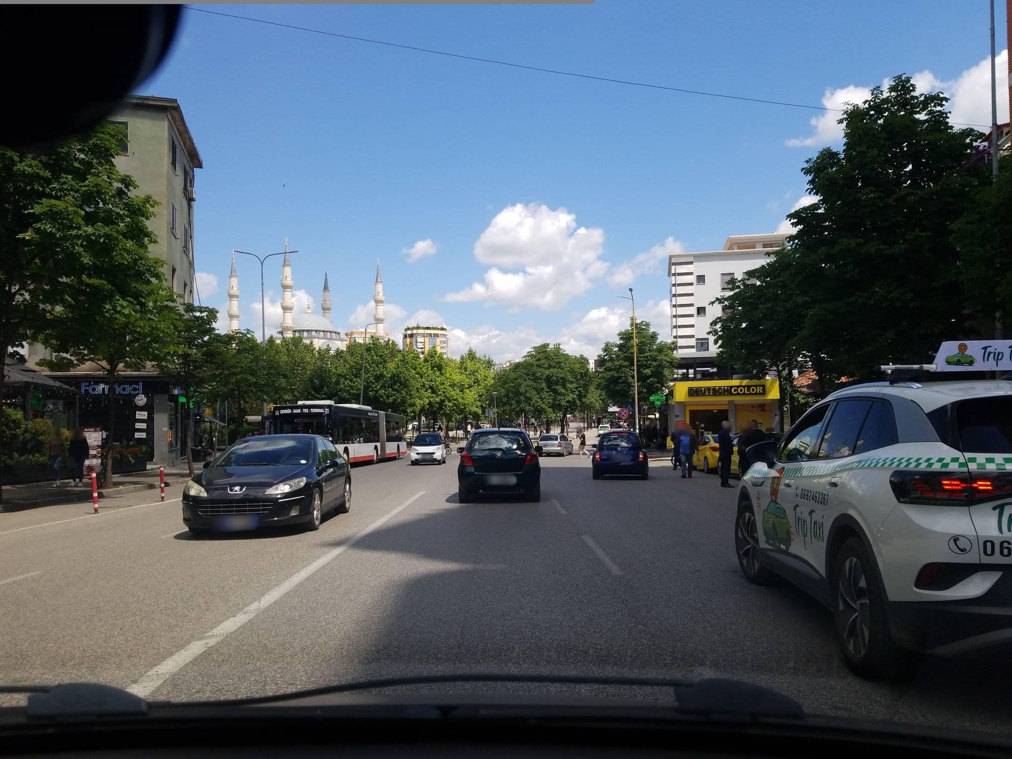 Street view near Cosy Hostel Tirana, Tirana — © denisju_osm (CC BY-SA · Mapillary)
