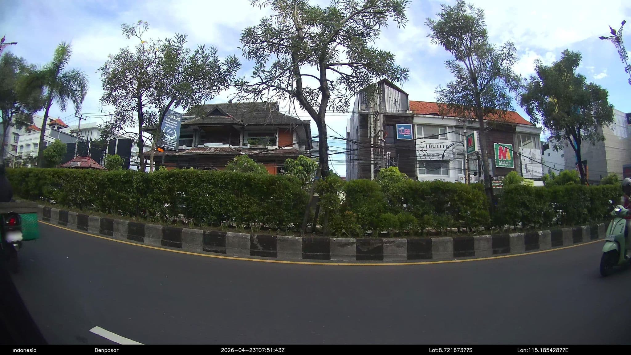 Street view near Bali Caps Hostel, Kuta
