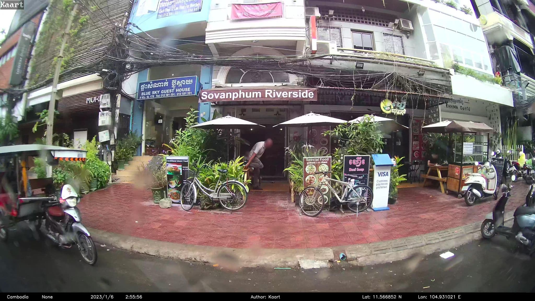 Street view near BLUE SKY GUEST HOUSE - King Room With Balcony, Phnom Penh — © kaart_2 (CC BY-SA · Mapillary)