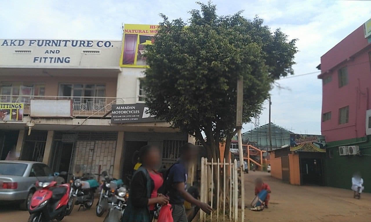 Street view near Massawa Hotel, Kampala — © ralebipim (CC BY-SA · Mapillary)