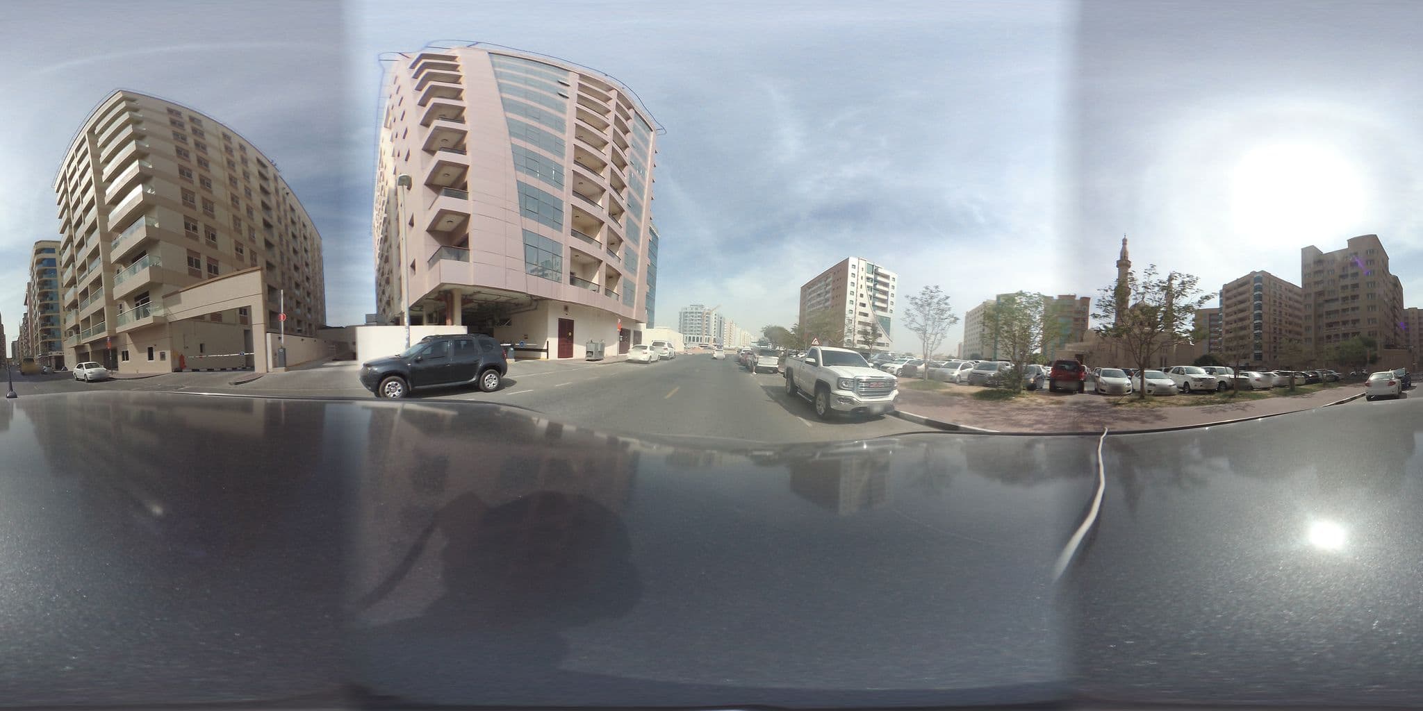 Street view near OYO HOME 1364 Fully Furnished Studio Apartments Jvc, Al Qusais Second — © wassaf (CC BY-SA · Mapillary)
