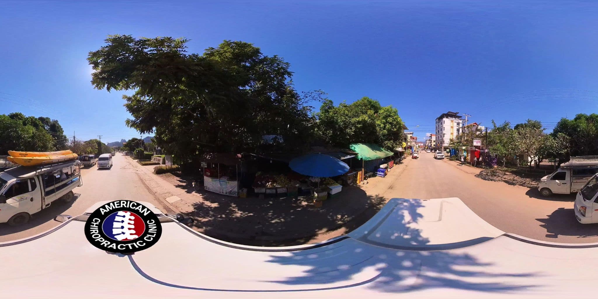 Street view near Inthira Vang Vieng, Vang Vieng — © DrLogan (CC BY-SA · Mapillary)