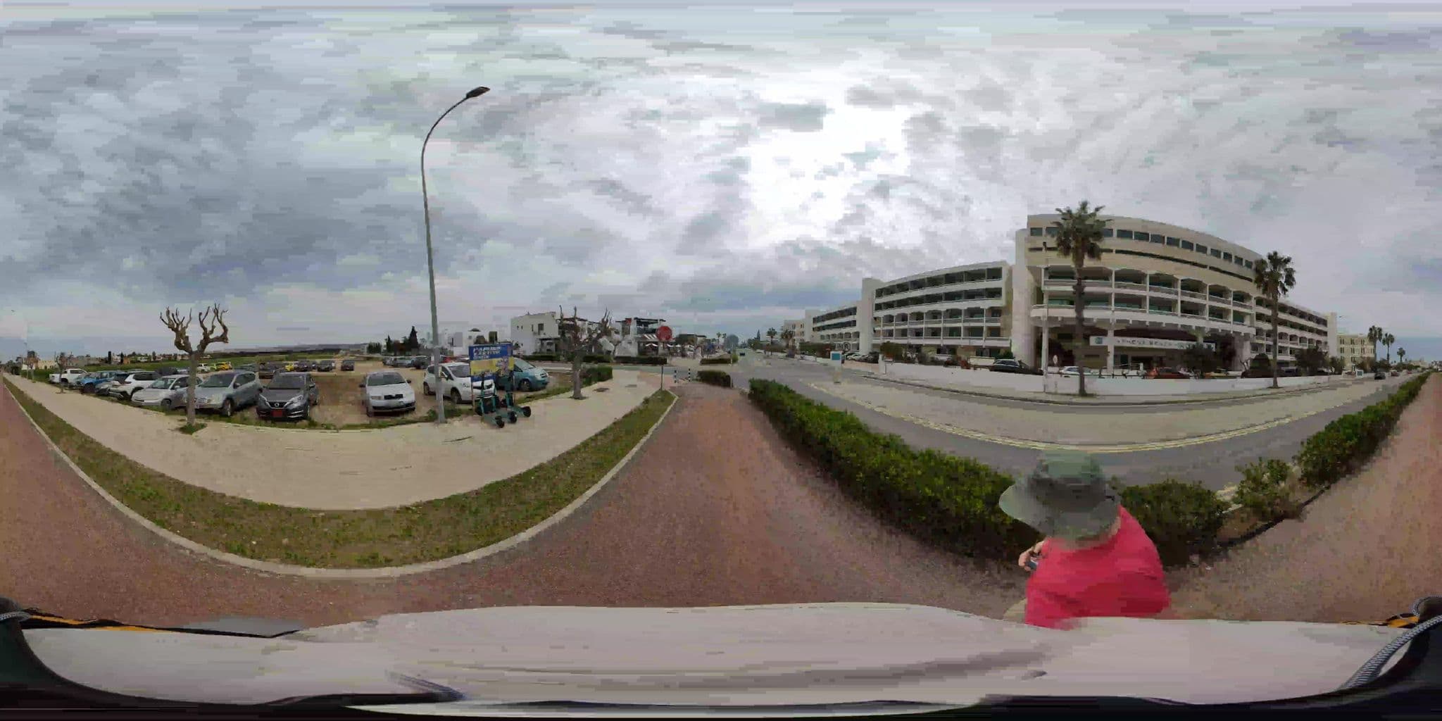 Street view near Athena Beach Hotel, Geroskipou — © jg360 (CC BY-SA · Mapillary)