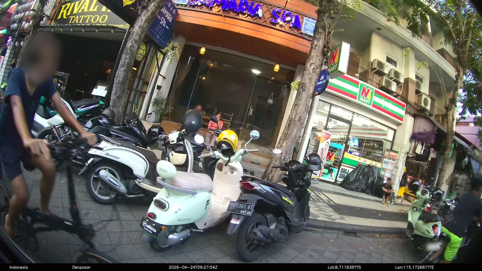 Street view near The Harmony Legian Hotel, Legian