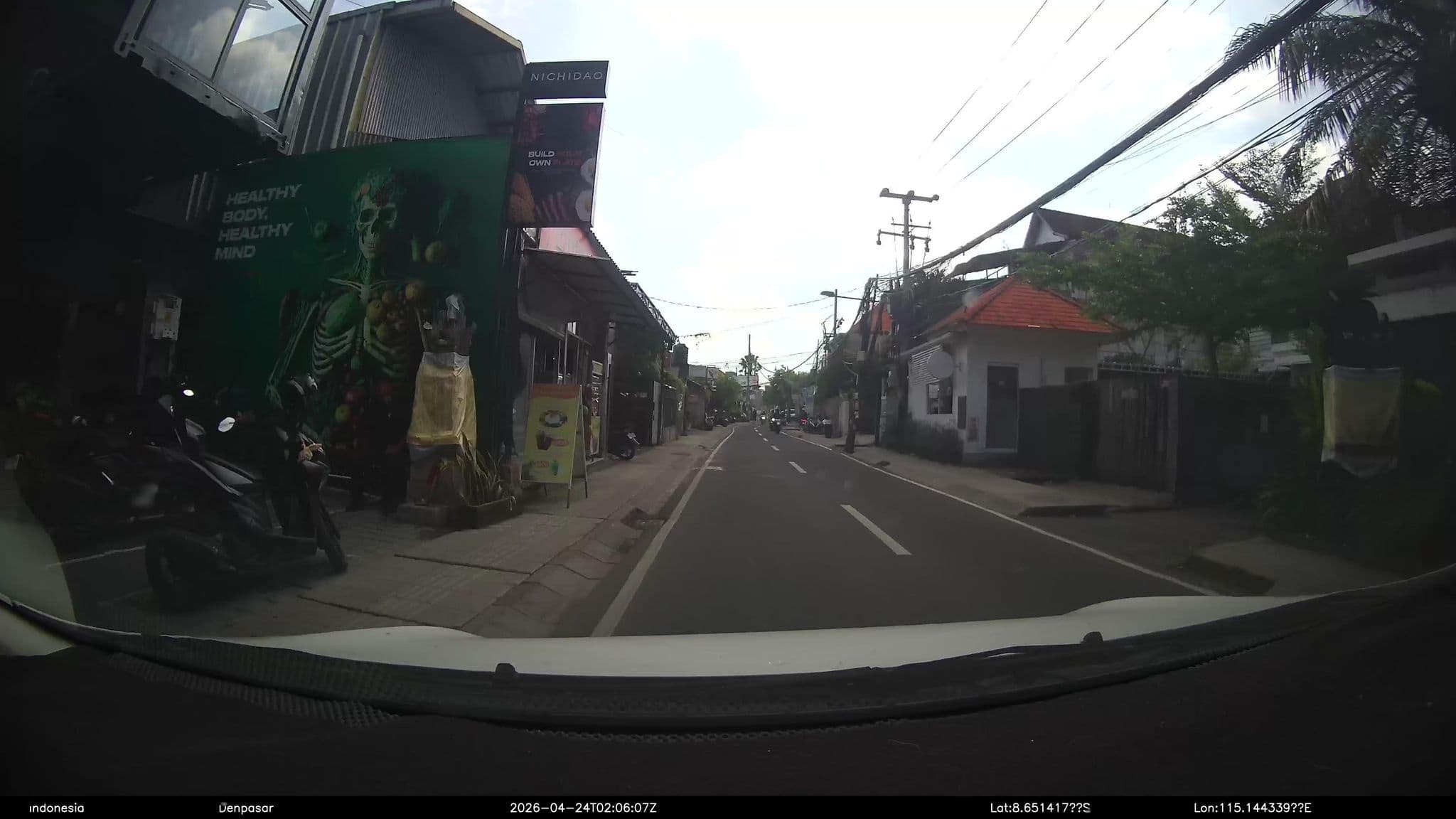 Street view near Canggu fun beach surf hostel, Dalung