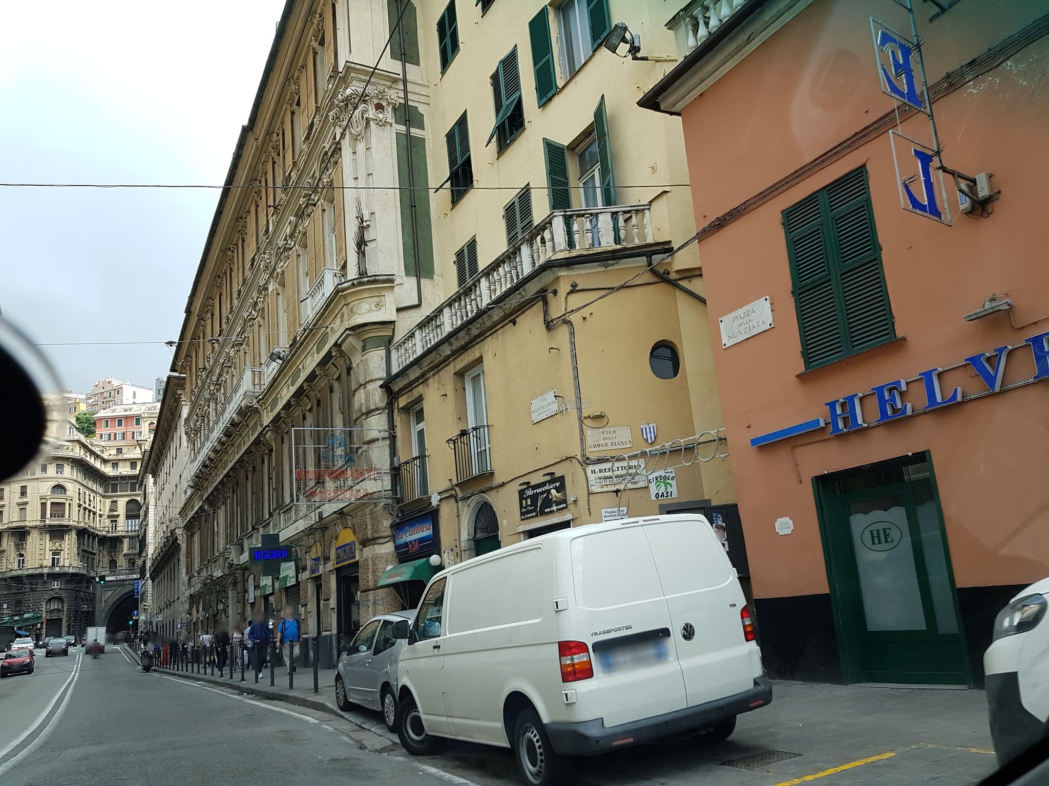 Street view near Hotel Helvetia Genova, Genoa — © ale_zena_it (CC BY-SA · Mapillary)