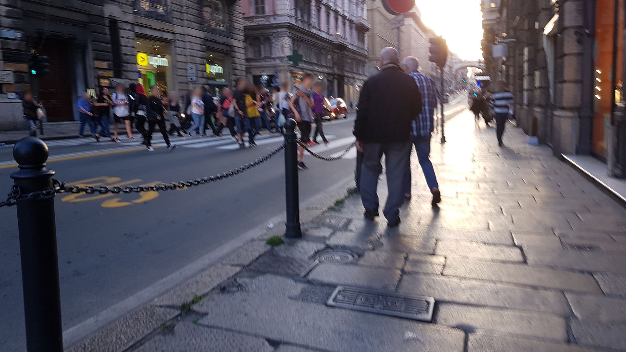 Street view near Hotel Barone, Genoa — © ale_zena_it (CC BY-SA · Mapillary)