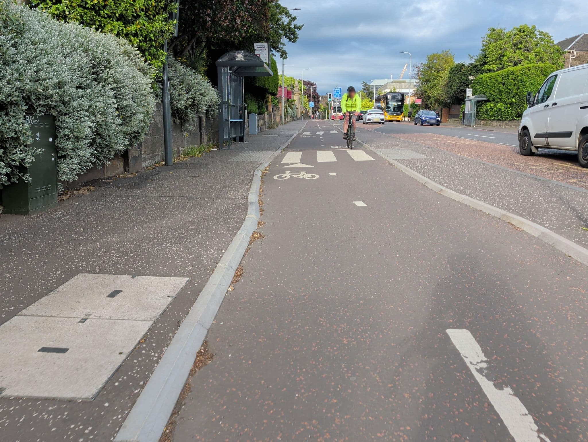 Street view near The Roseate Edinburgh, Edinburgh — © chris (CC BY-SA · Mapillary)