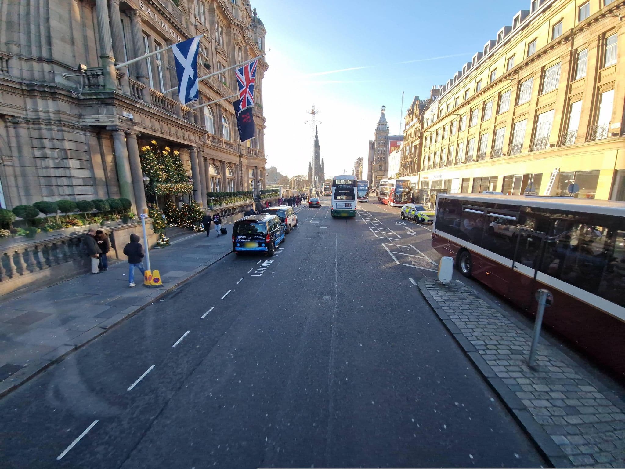 Street view near The Balmoral, a Rocco Forte hotel, Edinburgh — © houtari (CC BY-SA · Mapillary)