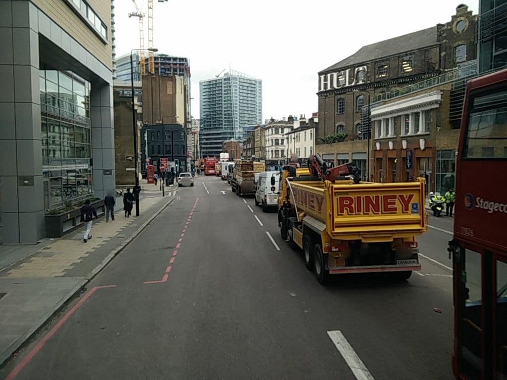 Street view near Marlin Apartments - Aldgate Tower Bridge, Whitechapel — © ccossio (CC BY-SA · Mapillary)