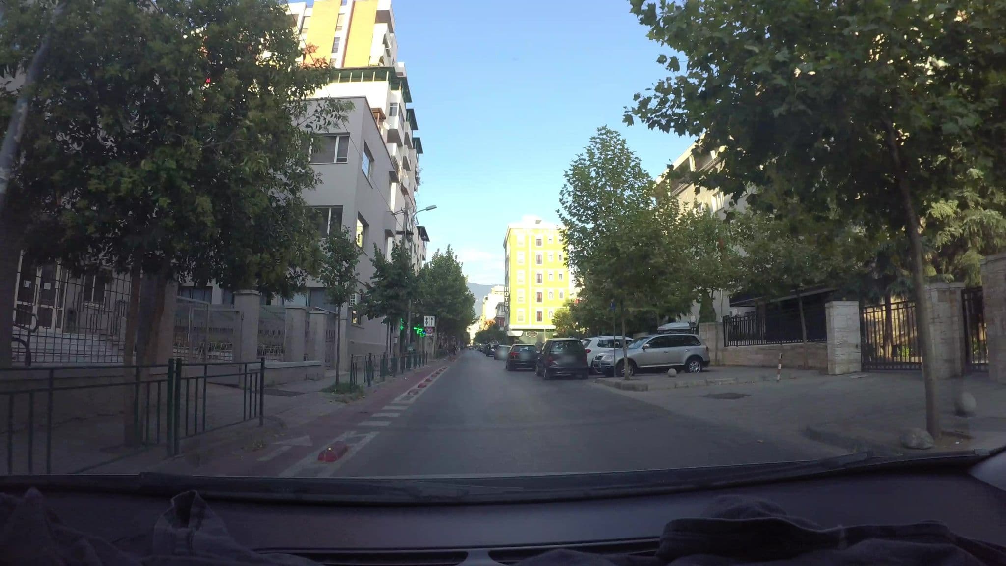 Street view near Hotel Austria, Tirana — © kaart5 (CC BY-SA · Mapillary)
