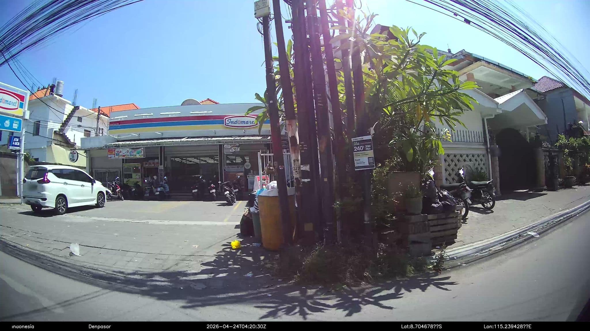 Street view near Marina Suit Apartment, Sanur