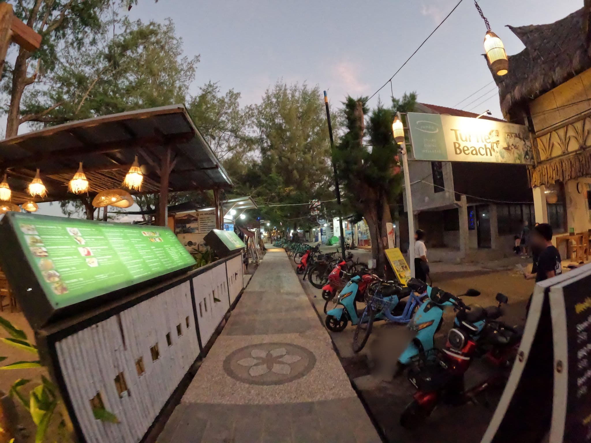 Street view near Ozzy Cottages, Gili Trawangan