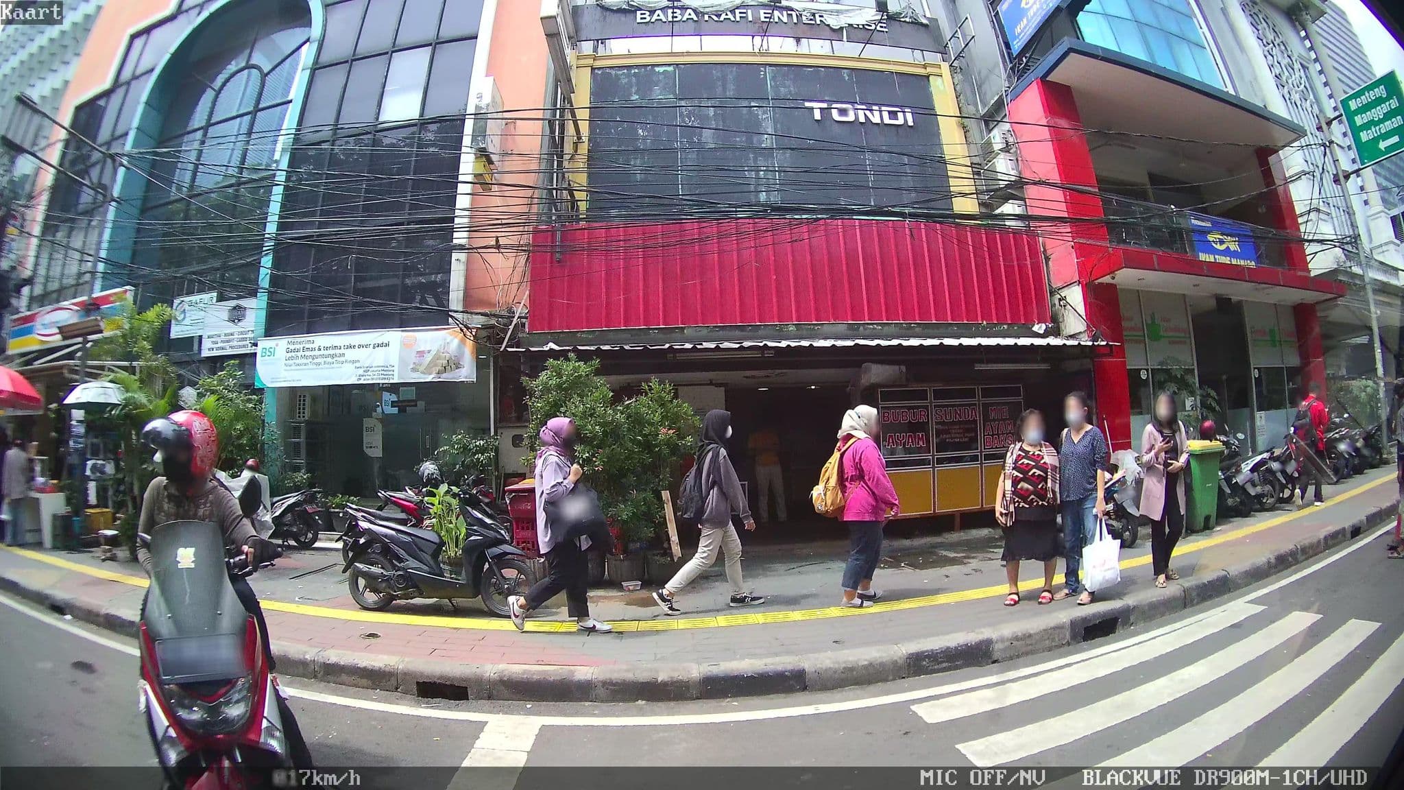 Street view near Bobopod Thamrin, Jakarta