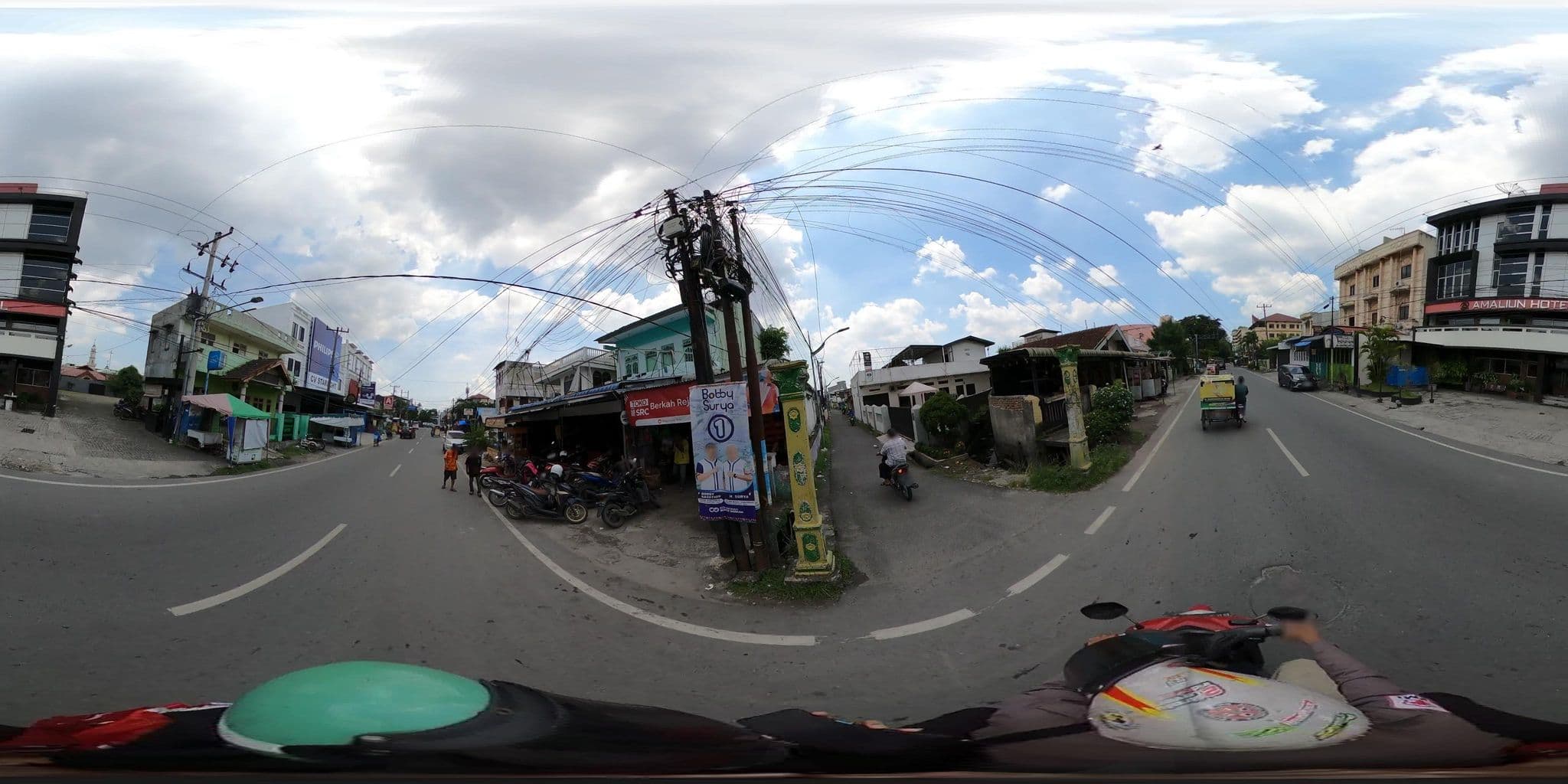 Street view near Amaliun Hotel, Medan