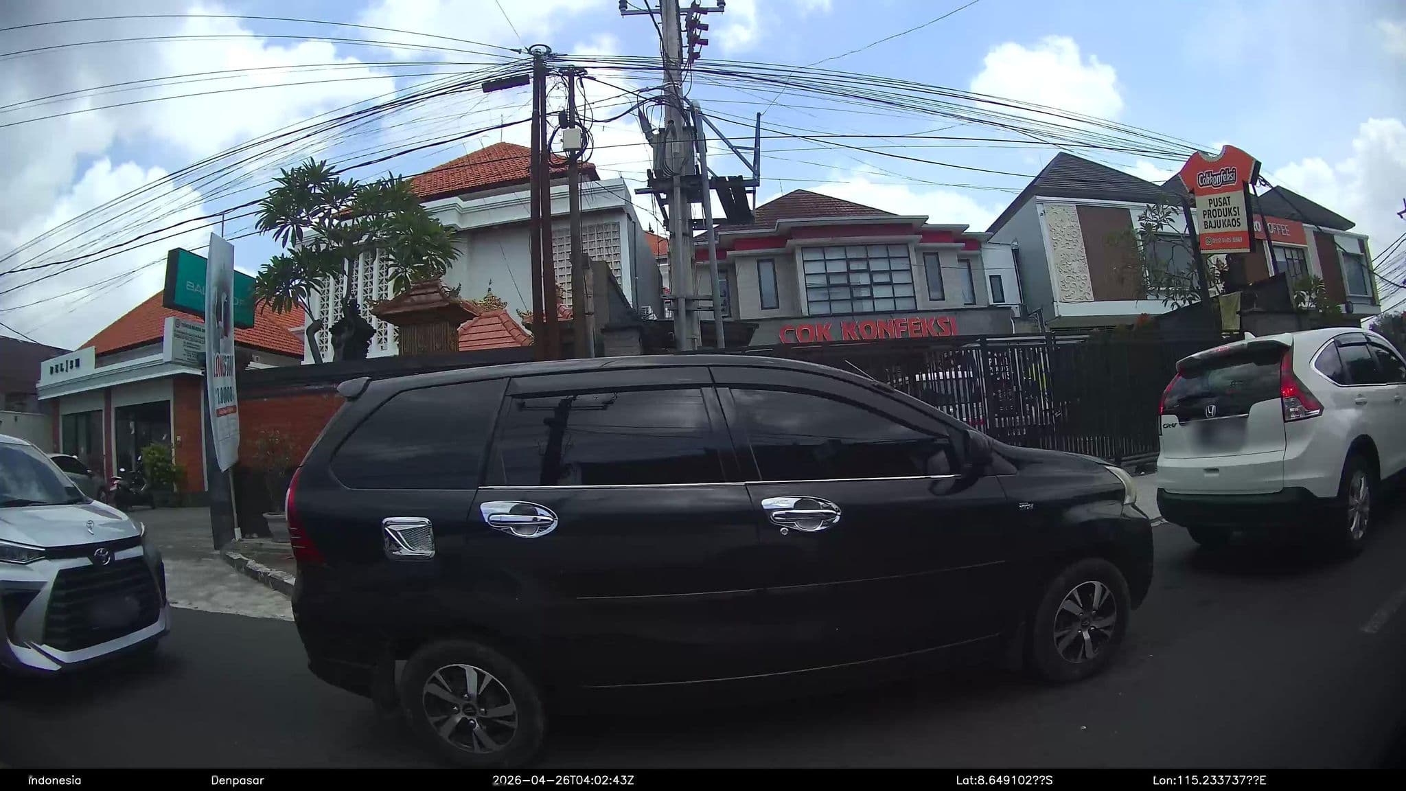 Street view near Hotel Puri Nusa Indah, Denpasar