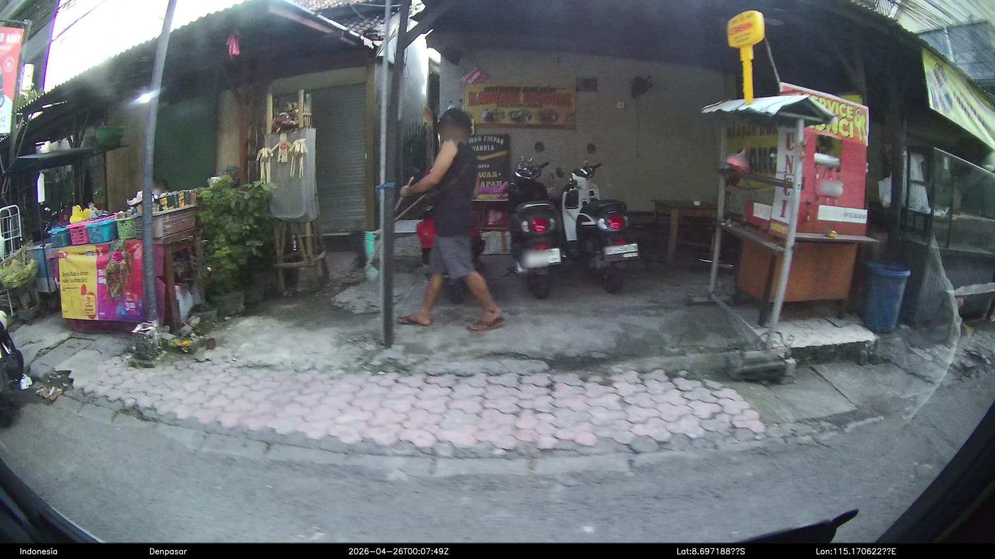 Street view near La Costa Central Hotel, Legian