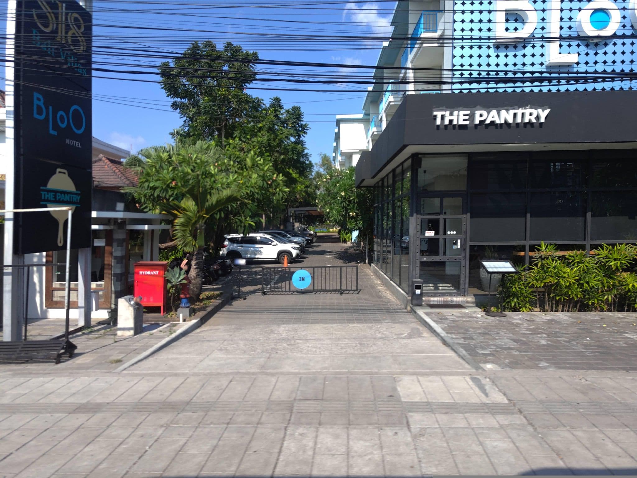 Street view near The Sunset Hotel and Restaurant, Legian