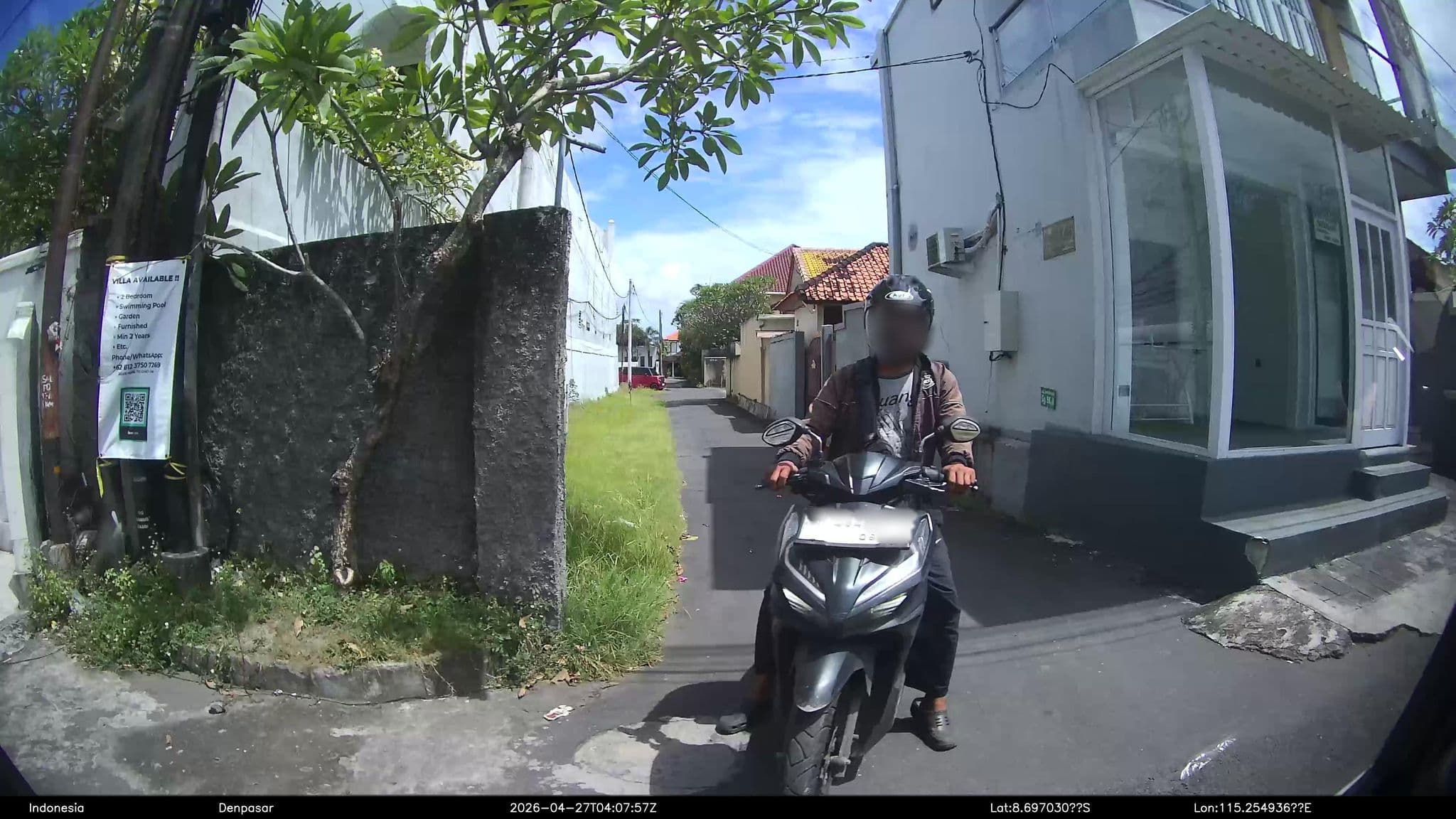 Street view near Fruits Villa, Sanur