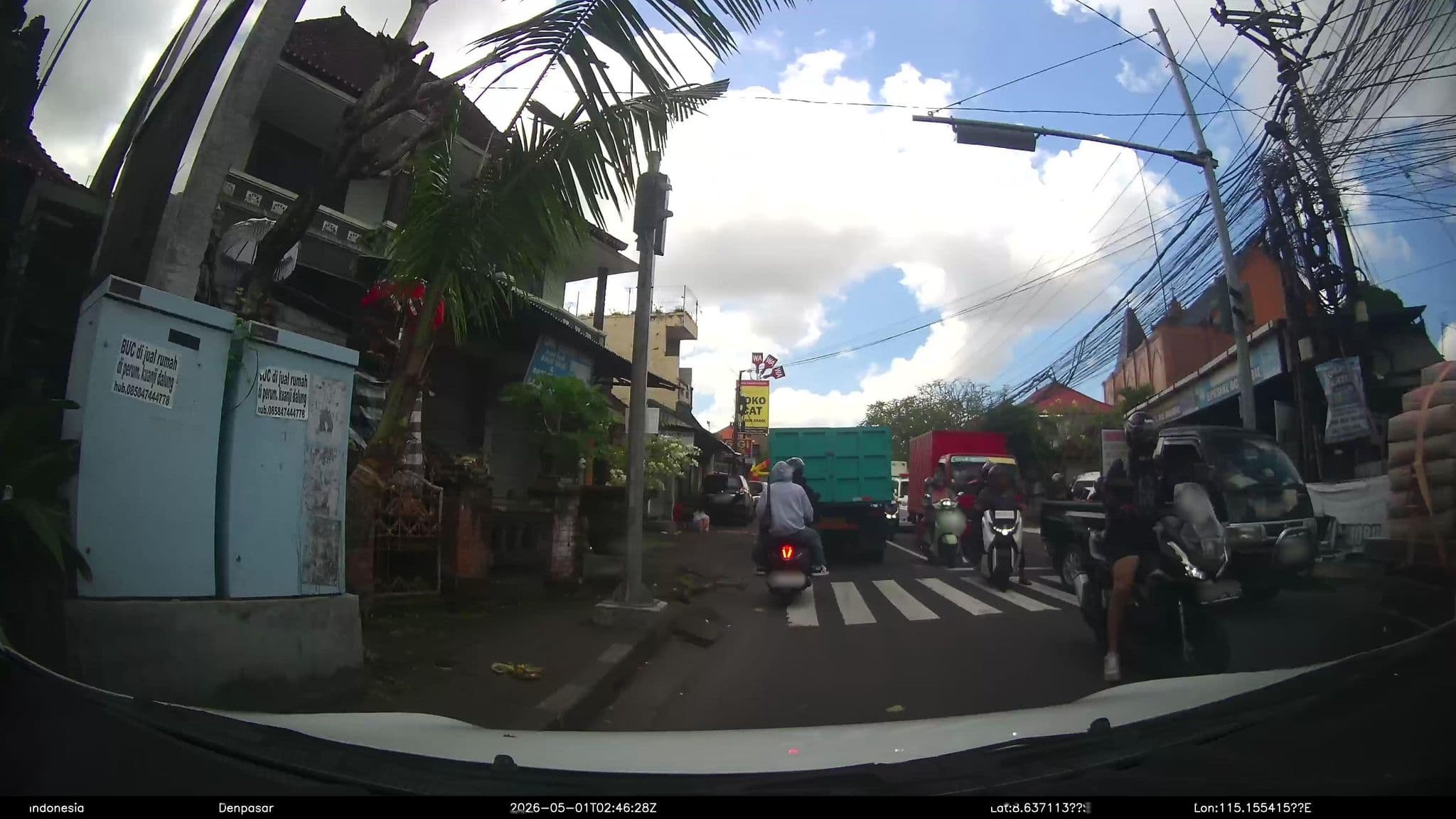 Street view near Bali Shanti Guesthouse, Dalung