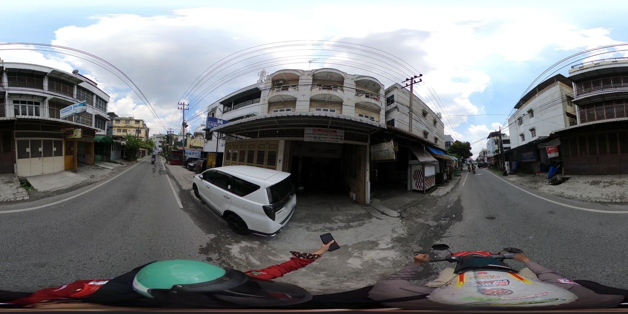 Street view near Hotel Halim Perdana, Medan