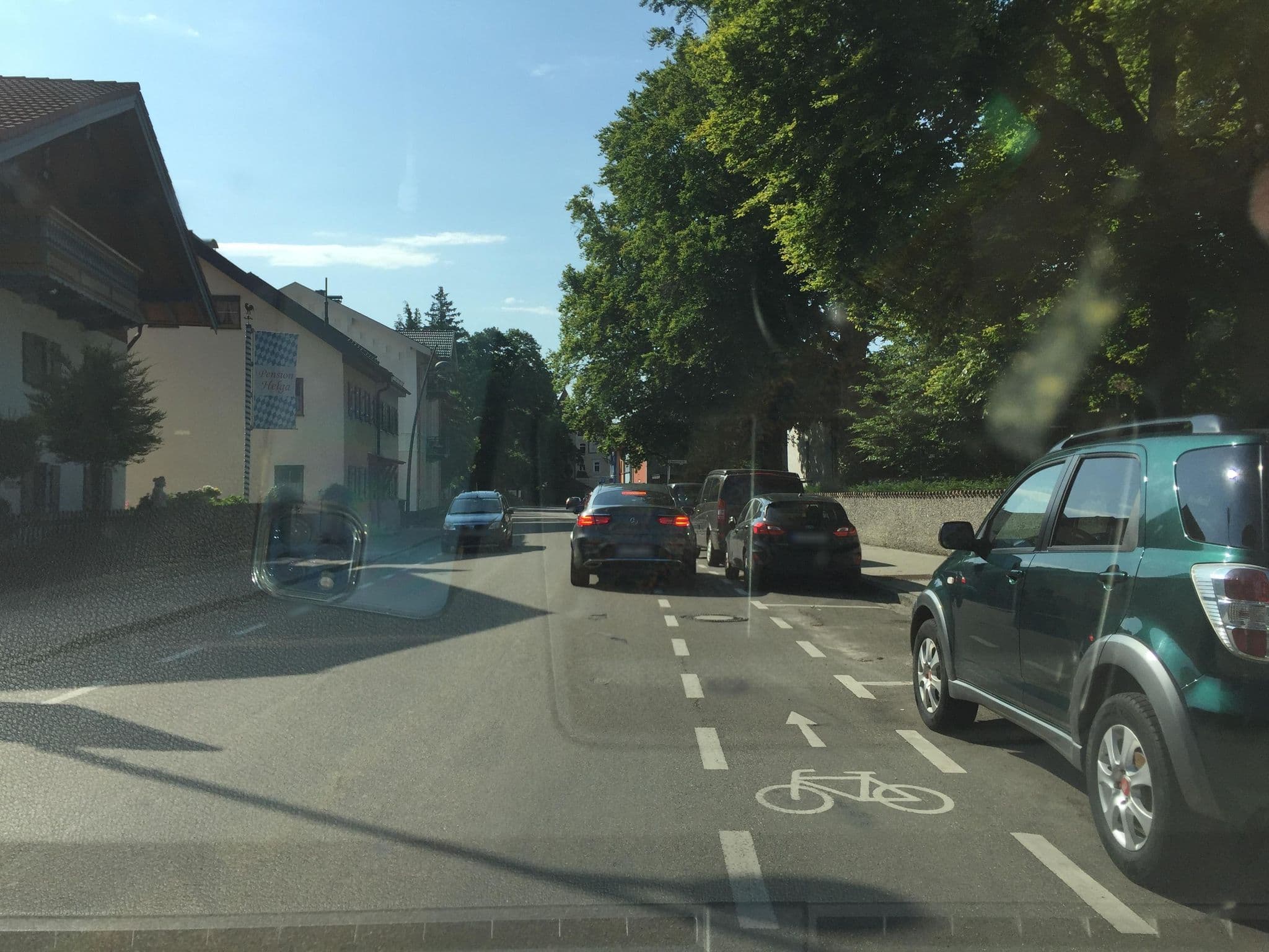 Street view near Pension Helga, Bad Aibling — © xanu (CC BY-SA · Mapillary)