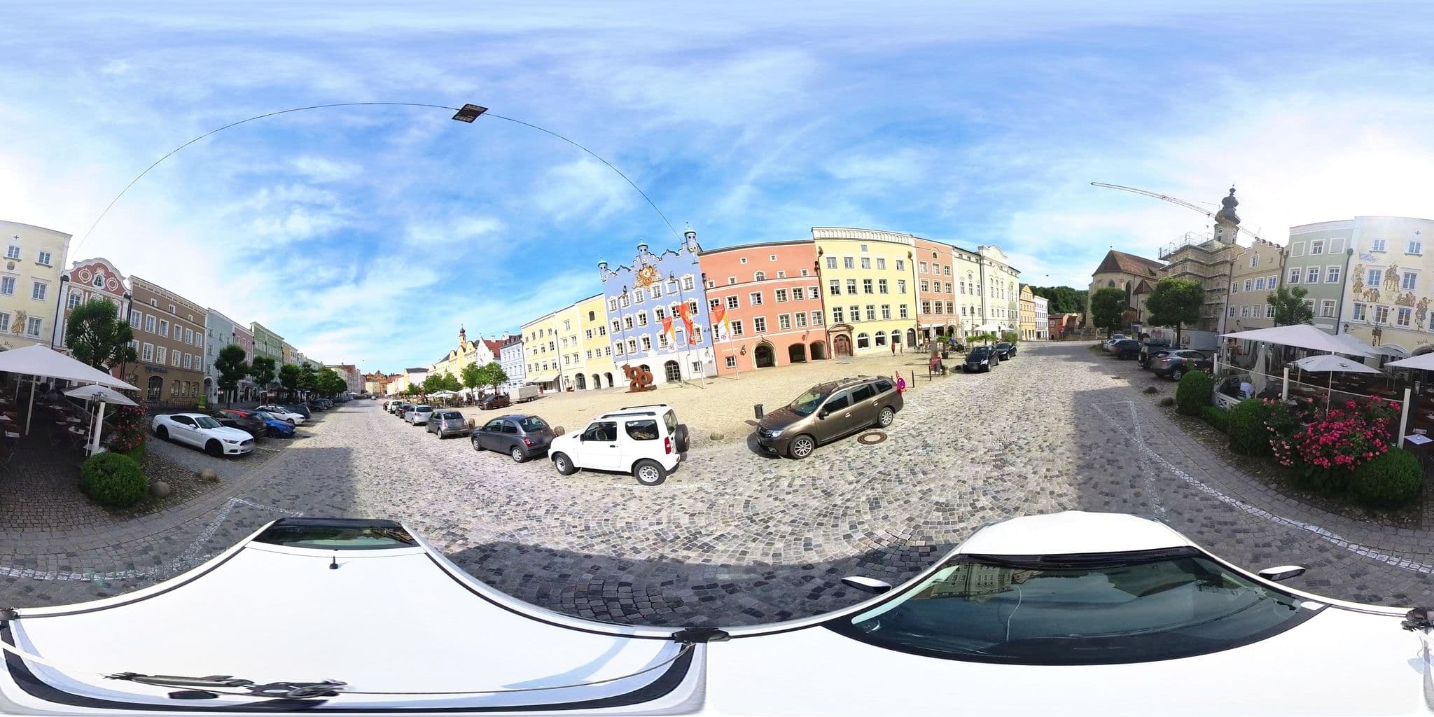 Street view near Hotel Post, Burghausen — © osmplus_org (CC BY-SA · Mapillary)