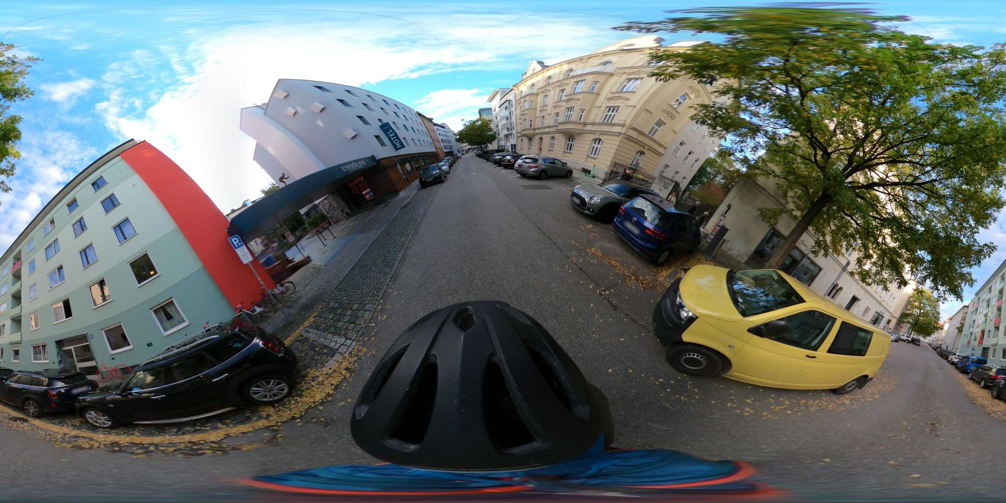 Street view near Unsöld's Factory Hotel, Munich