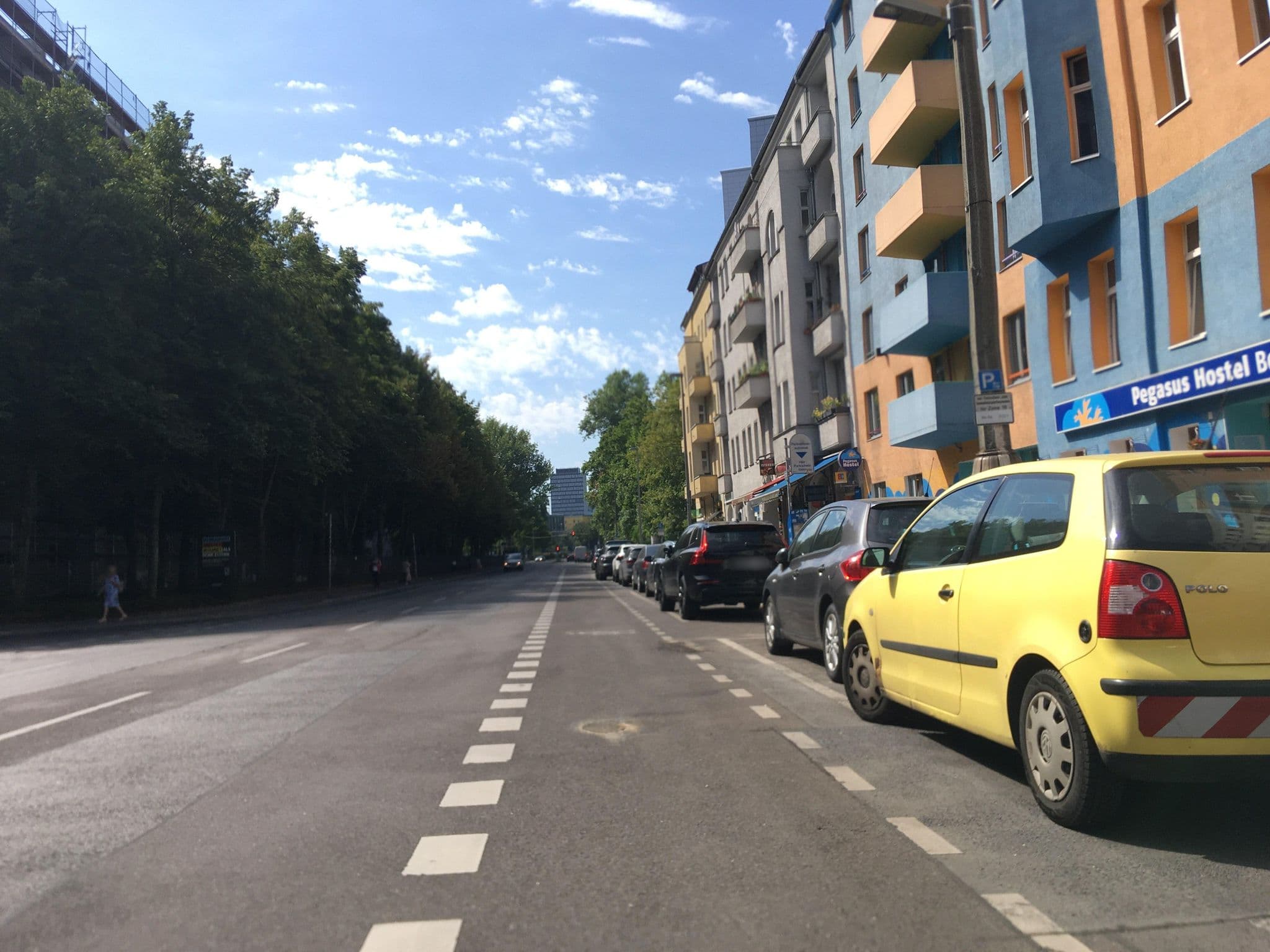 Street view near Pegasus Hostel Berlin, Friedrichshain — © carlheinz (CC BY-SA · Mapillary)