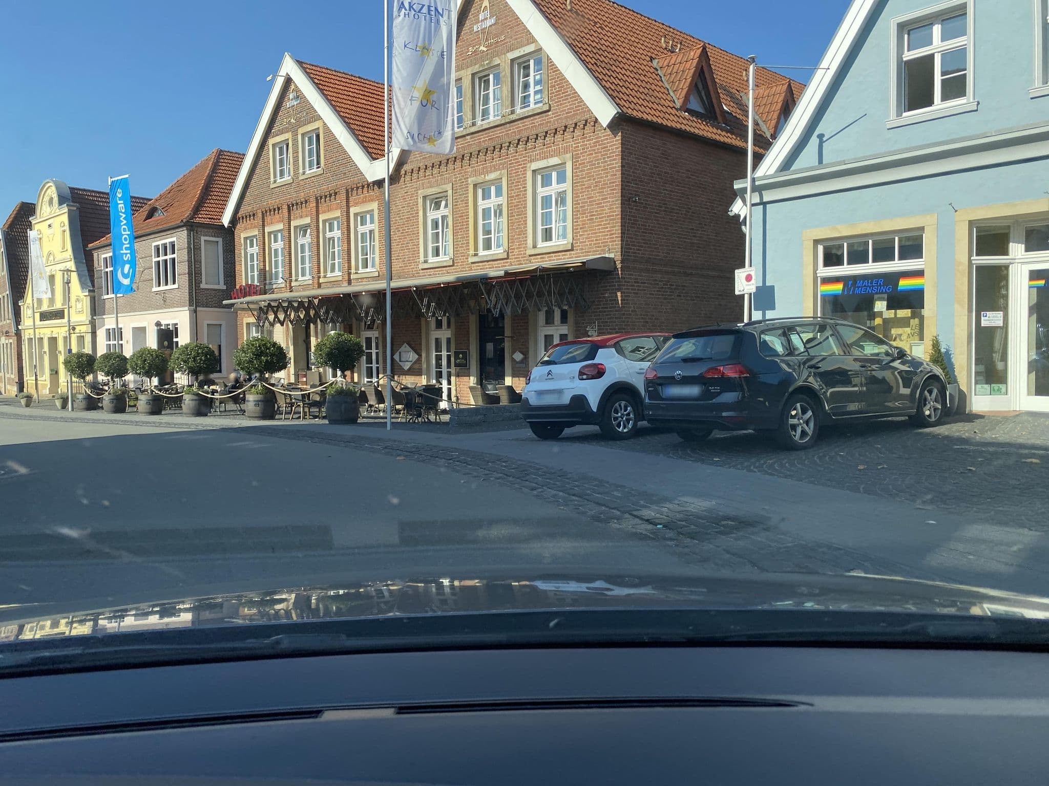 Street view near Akzent Hotel Tietmeyer, Schöppingen — © heetENkoel (CC BY-SA · Mapillary)