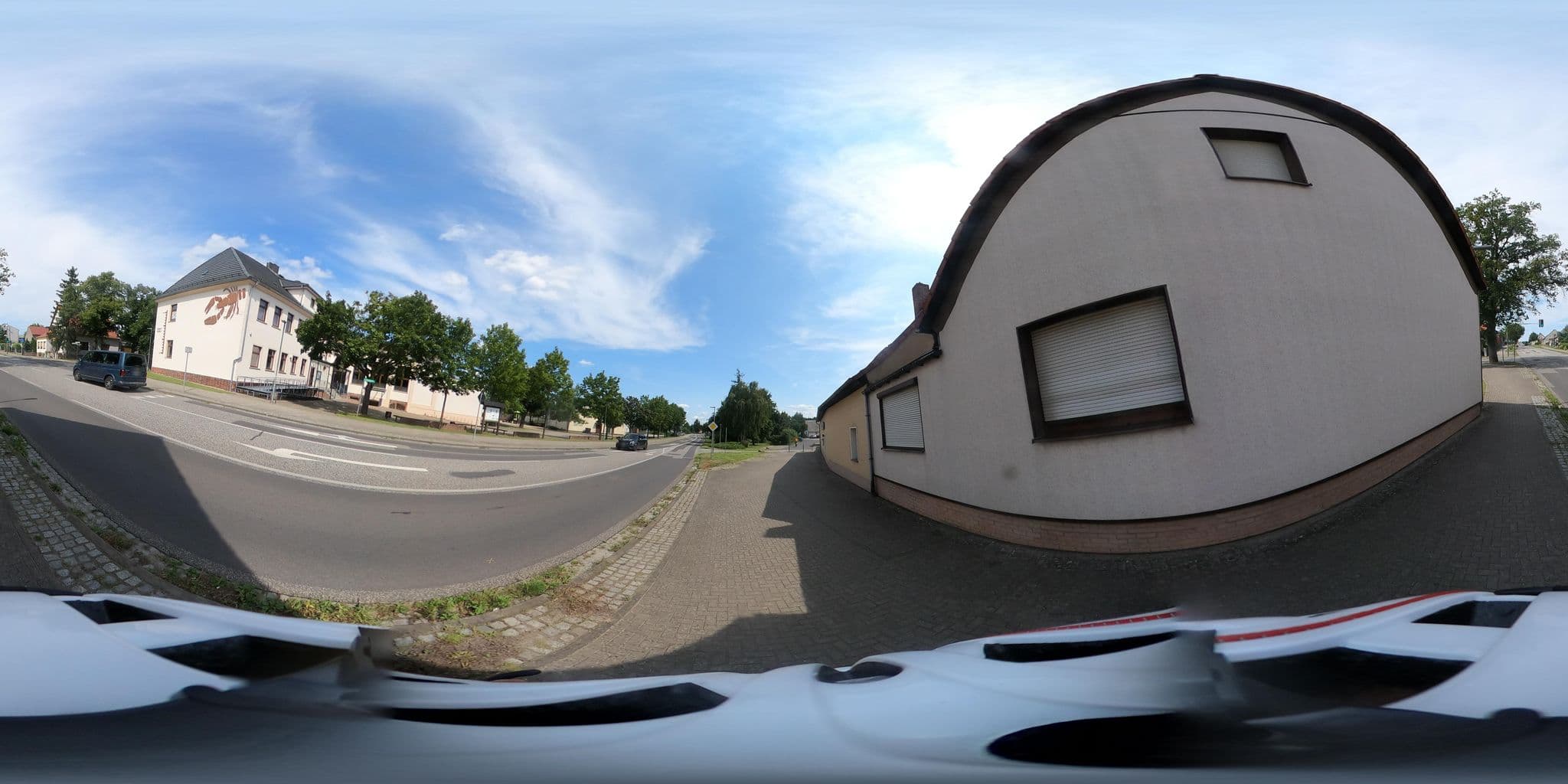Street view near Wiesenauer Stübchen, Wiesenau — © Oderradler (CC BY-SA · Mapillary)