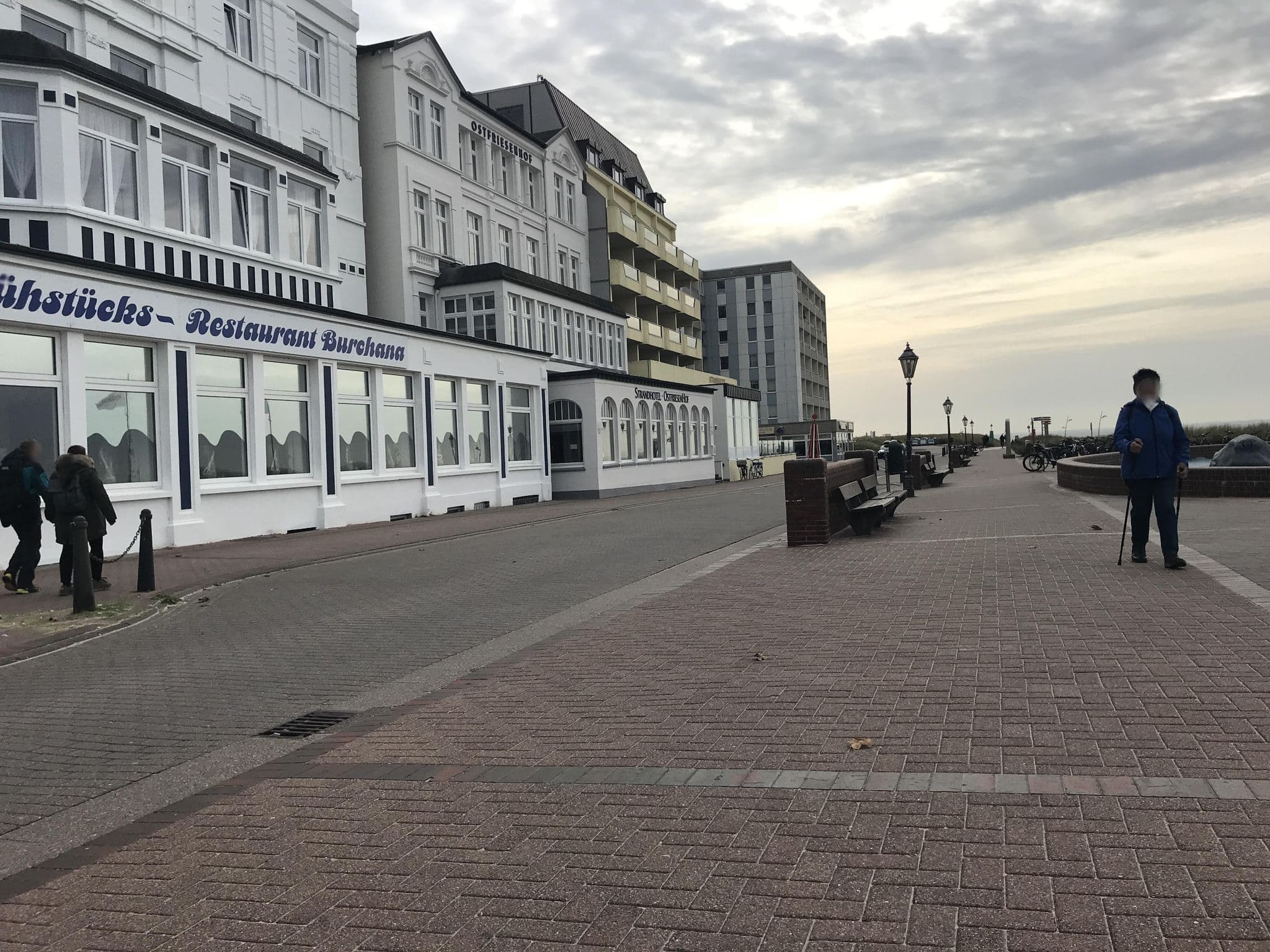 Street view near Nordsee Hotel, Borkum