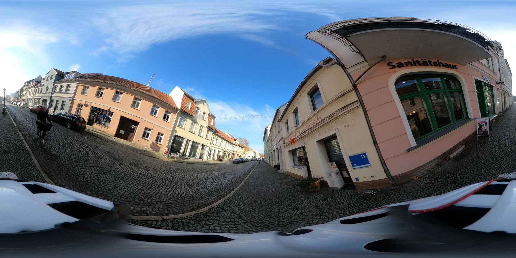 Street view near Ferienwohnung Obermaier, Beeskow — © Oderradler (CC BY-SA · Mapillary)