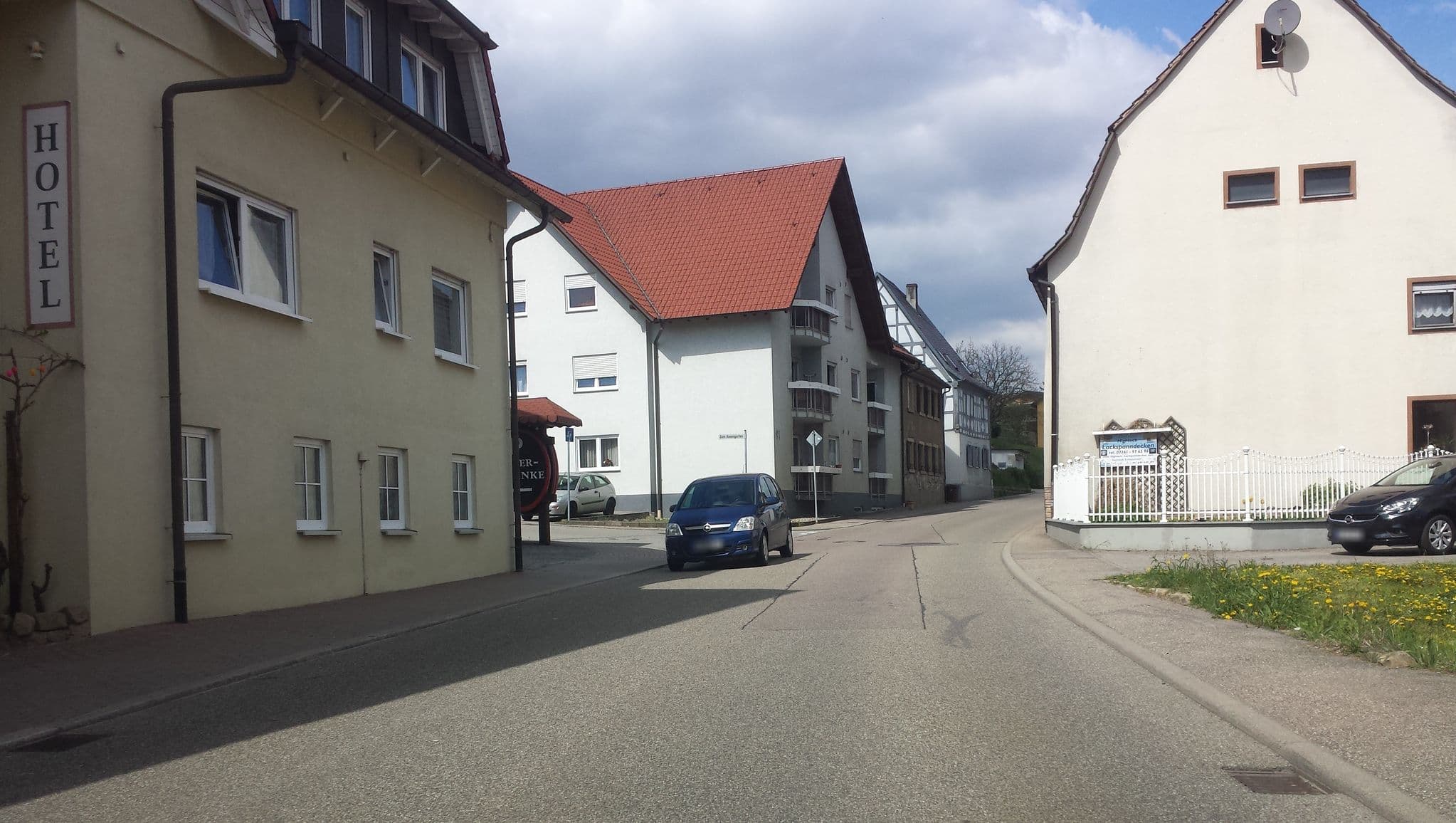 Street view near Hotel - Restaurant - Weingut Küferschänke, Sinsheim — © wegavision (CC BY-SA · Mapillary)