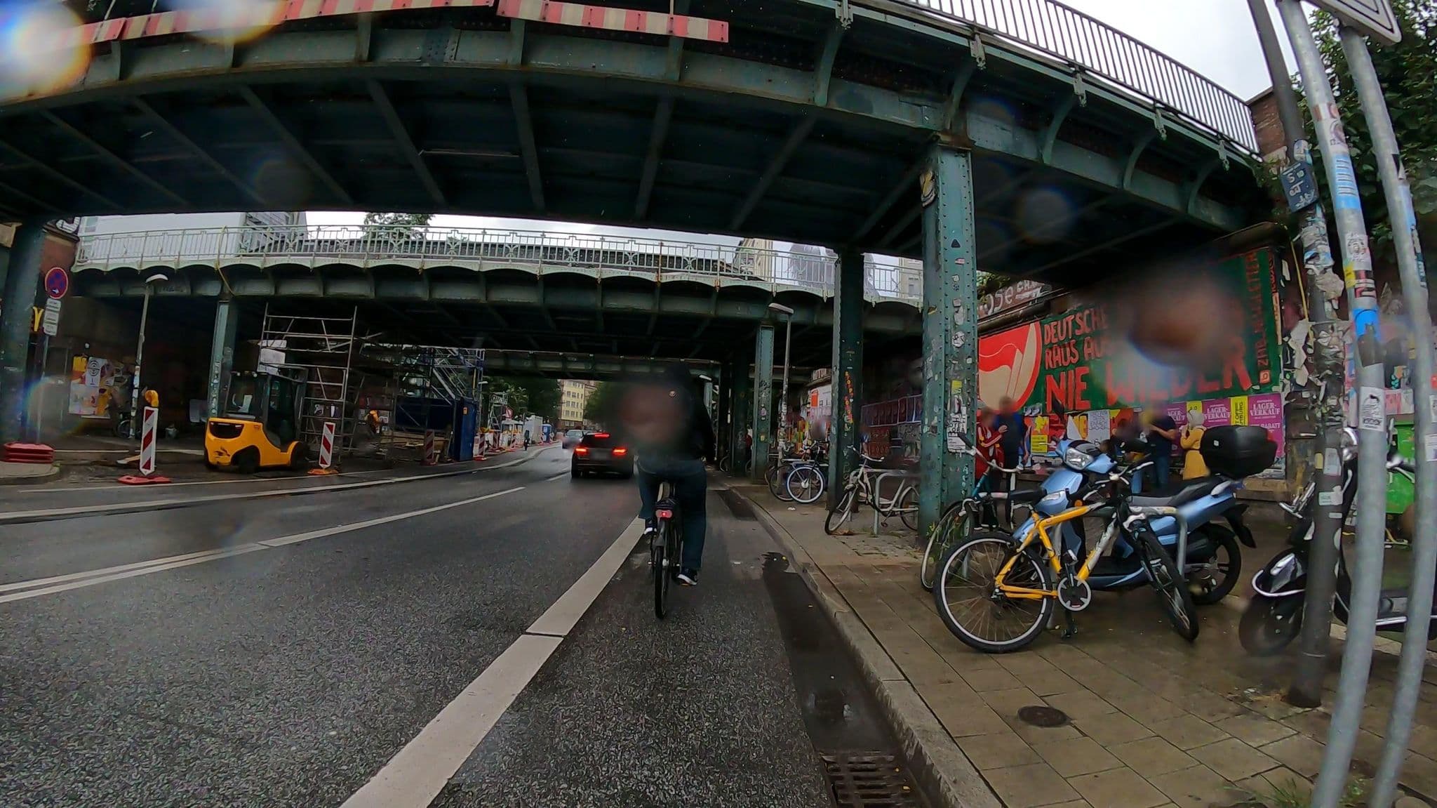Street view near Fritz im Pyjama, Sternschanze — © veloroute_hamburg (CC BY-SA · Mapillary)