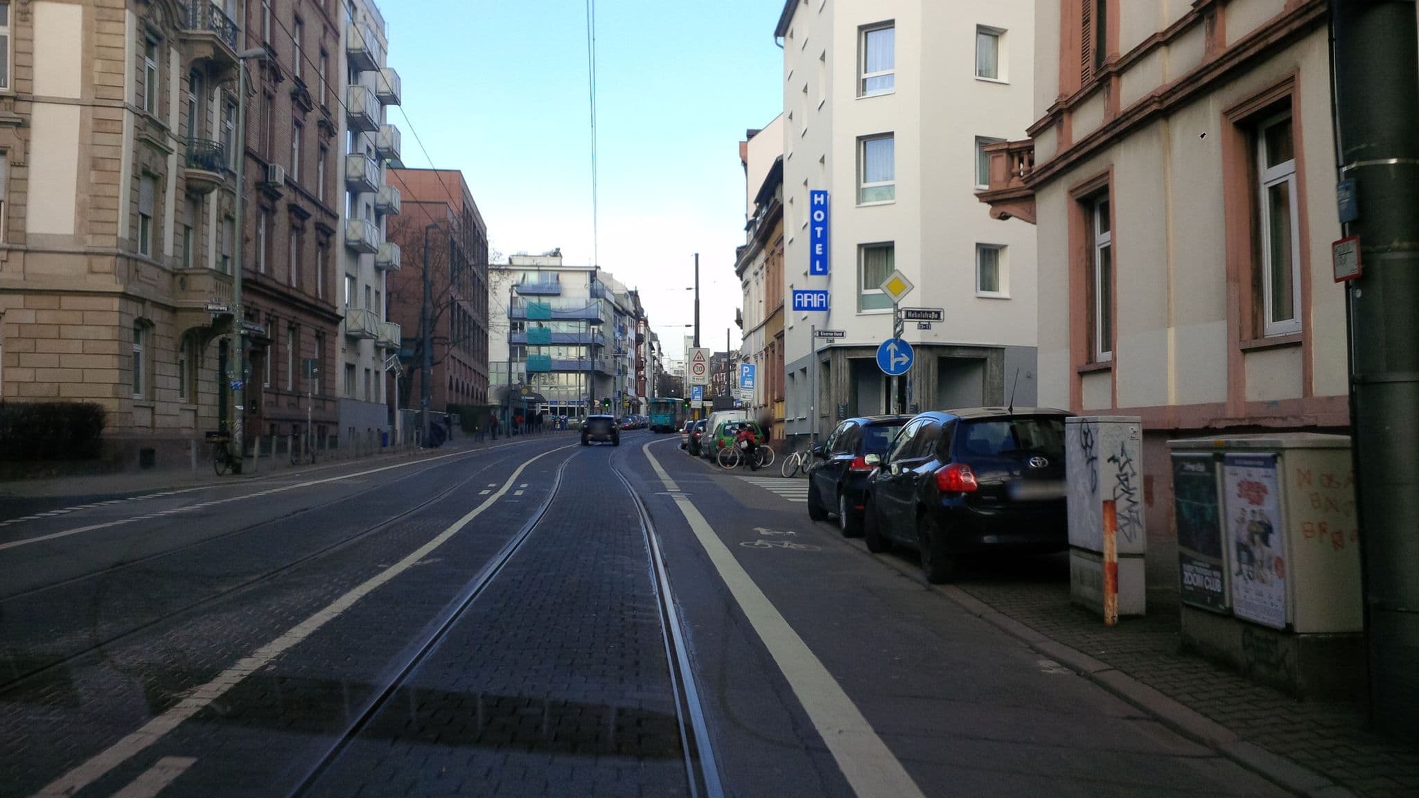 Street view near Hotel Aria, Frankfurt am Main
