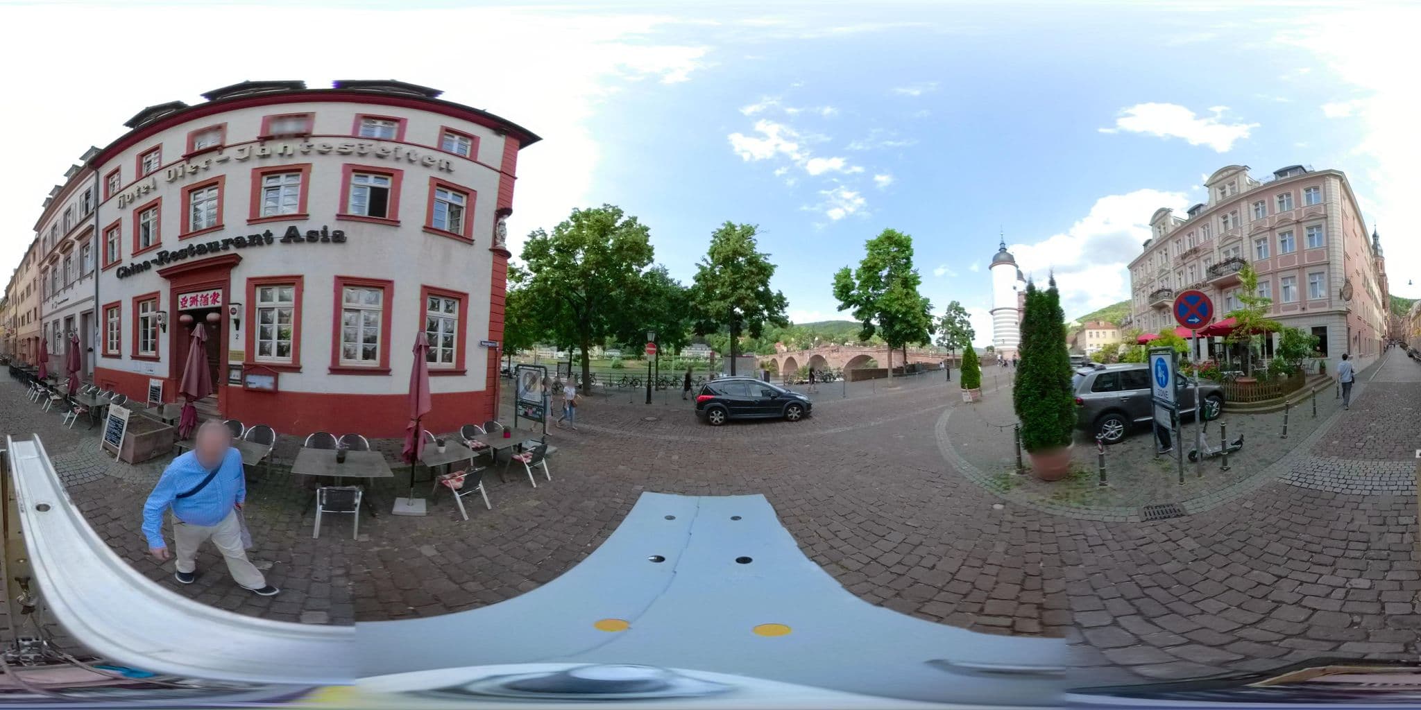 Street view near Hotel Schnookeloch, Heidelberg — © wegavision (CC BY-SA · Mapillary)