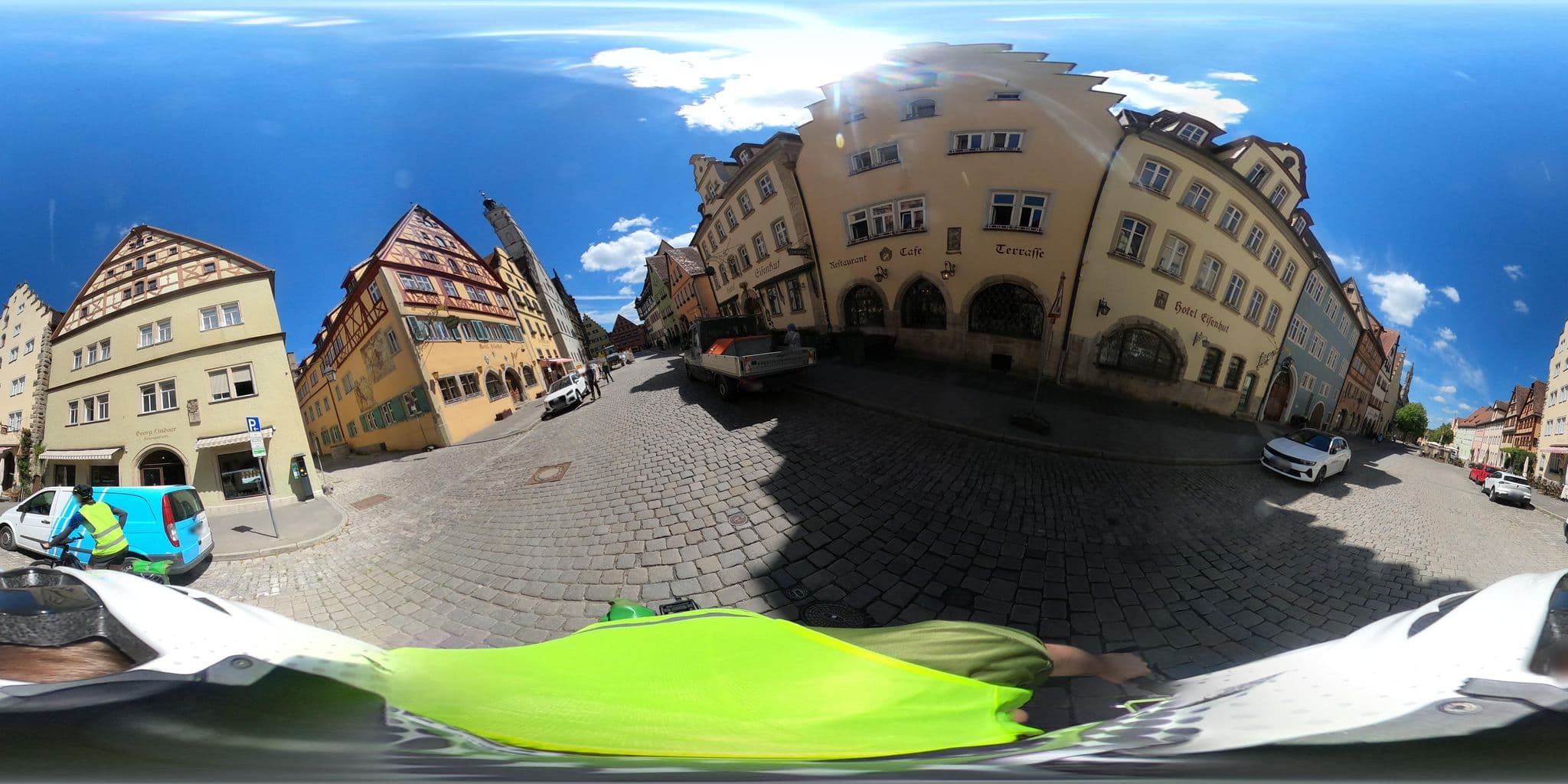 Street view near Agnes Stüberl (Hotel Eisenhut), Rothenburg ob der Tauber — © Mobilitaetswerk (CC BY-SA · Mapillary)