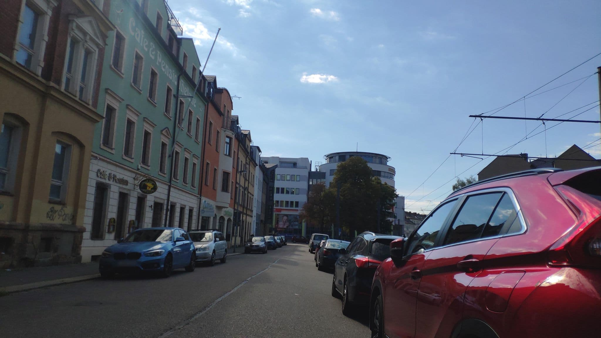Street view near Café Pension Helene, Chemnitz — © wielandb (CC BY-SA · Mapillary)