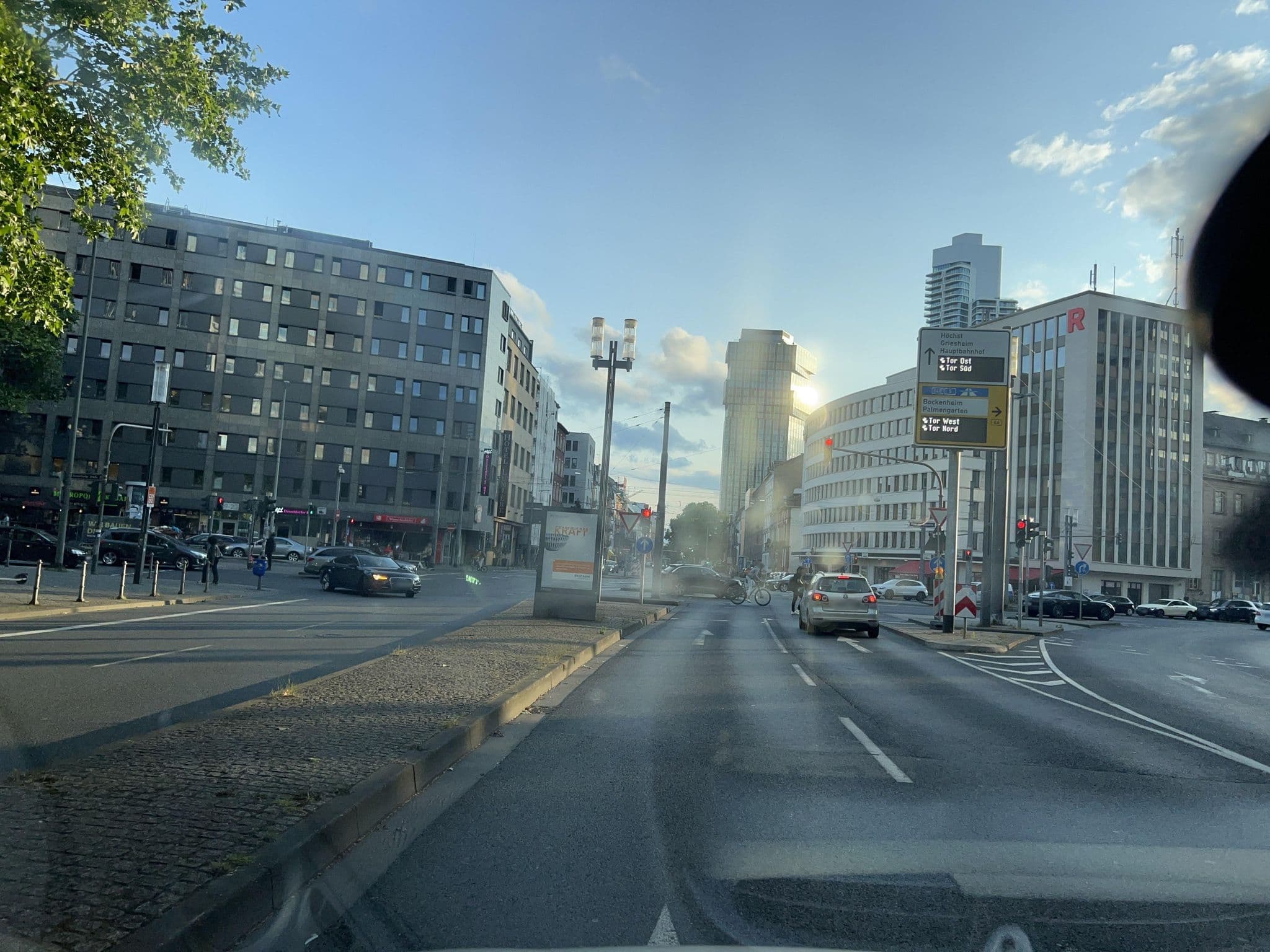Street view near The Corner Hostel, Frankfurt am Main