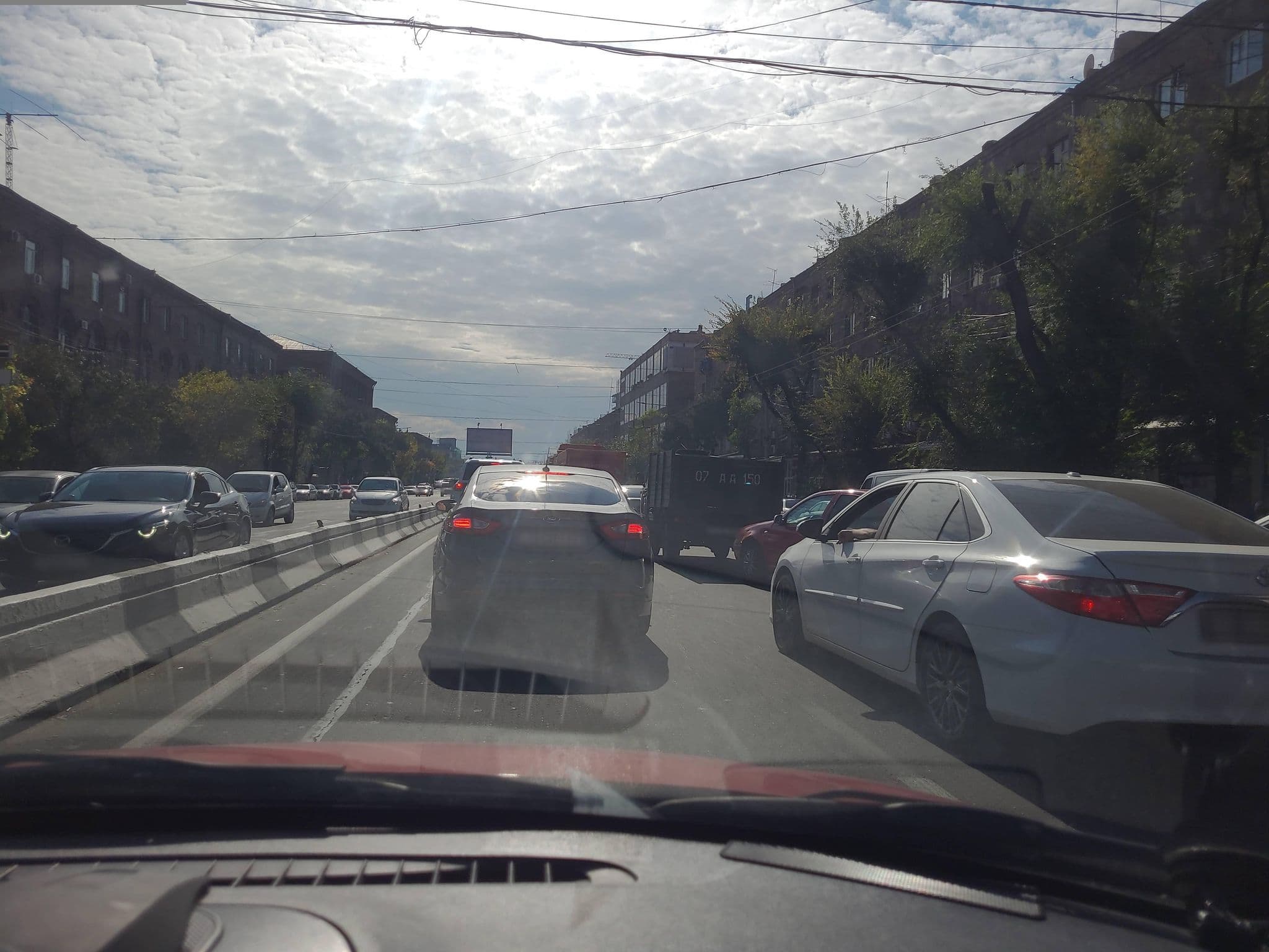 Street view near "Bergamo" Hotel, Yerevan — © noktoborus (CC BY-SA · Mapillary)